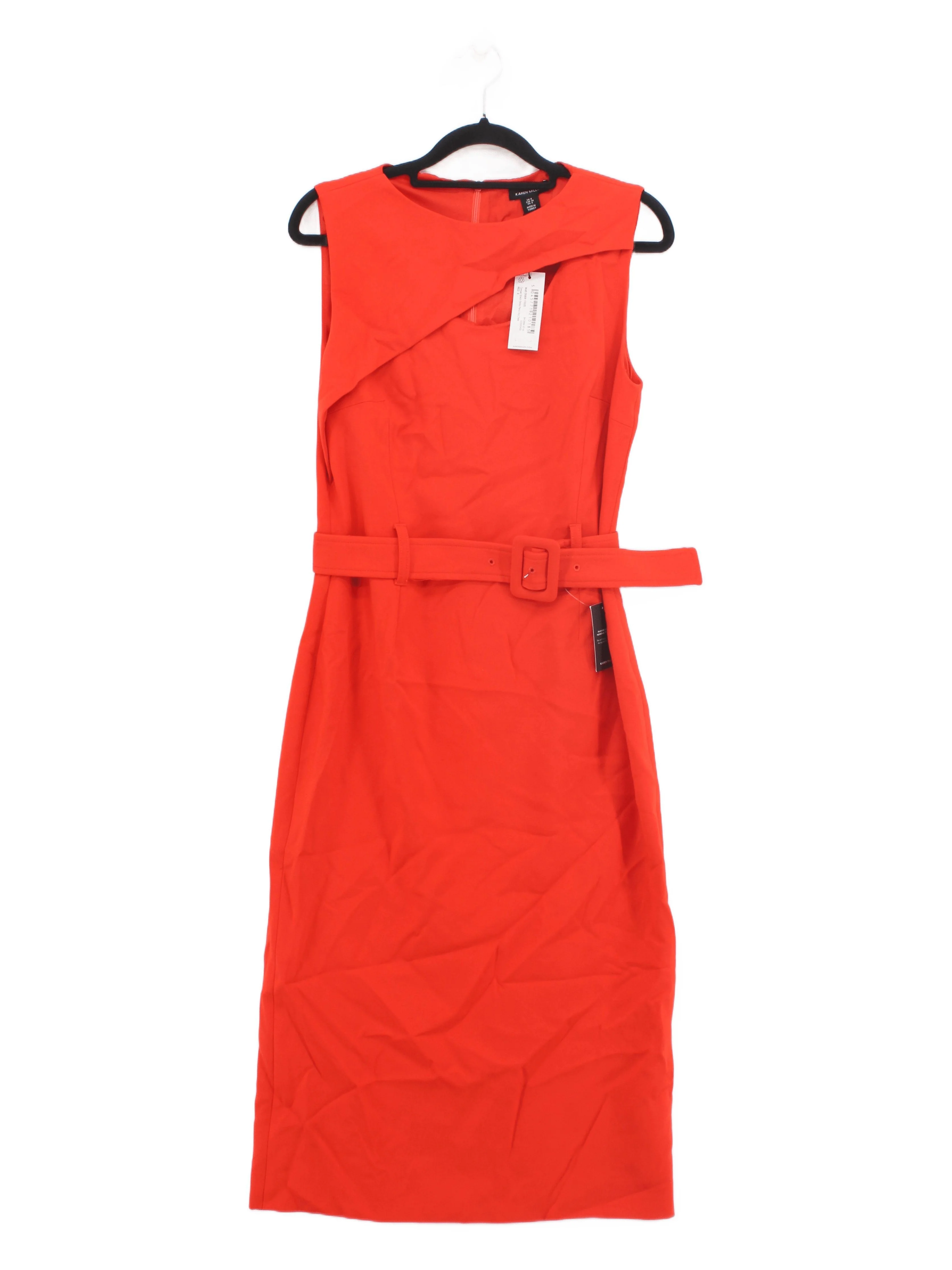 Karen Millen Bodycon Midi Dress UK8 in Red RRP £199