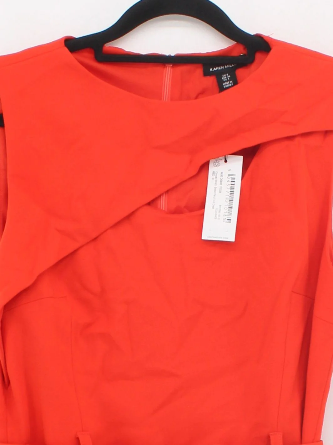 Karen Millen Bodycon Midi Dress UK8 in Red RRP £199 - Image 3