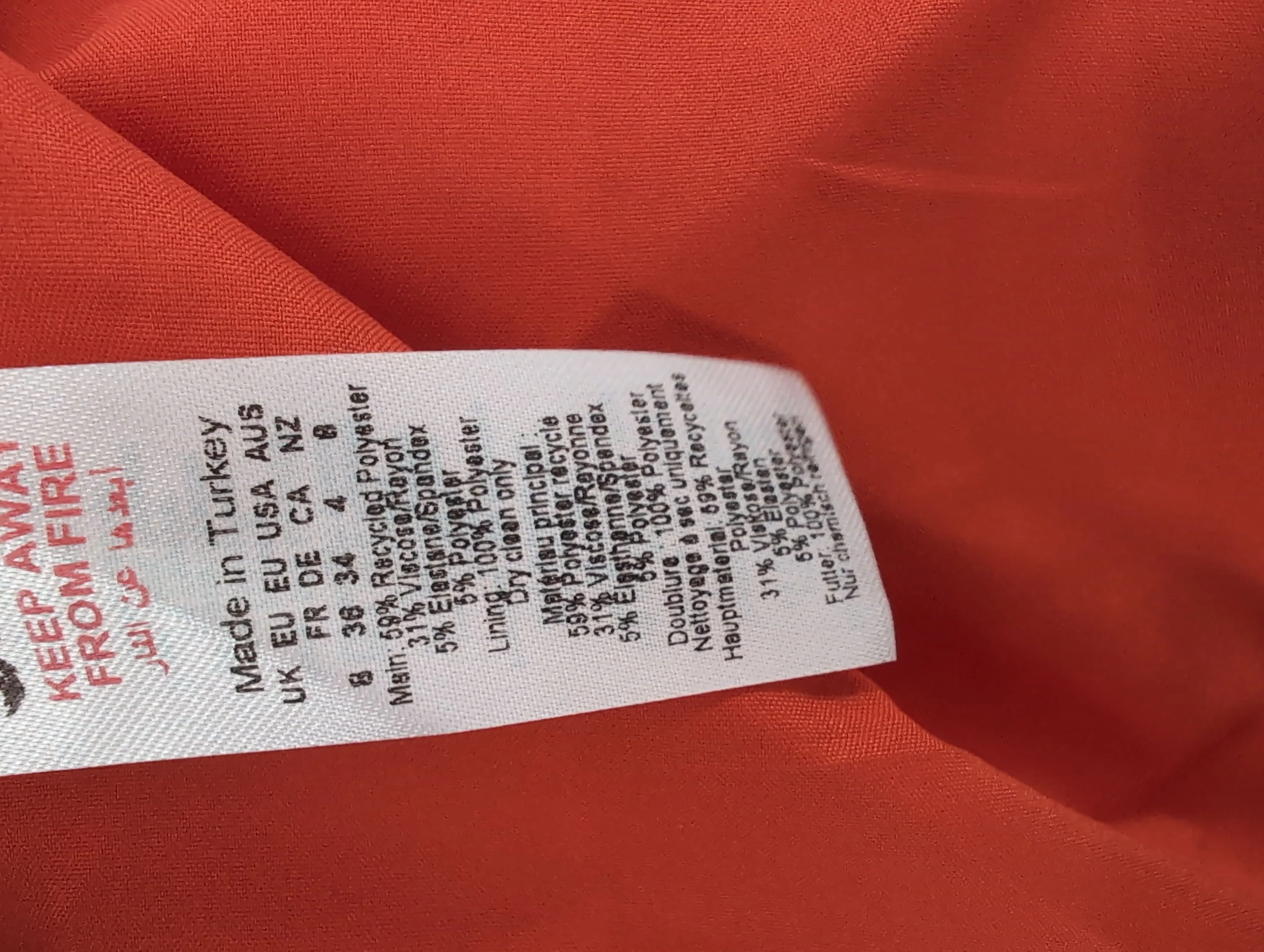 Karen Millen Bodycon Midi Dress UK8 in Red RRP £199 - Image 7