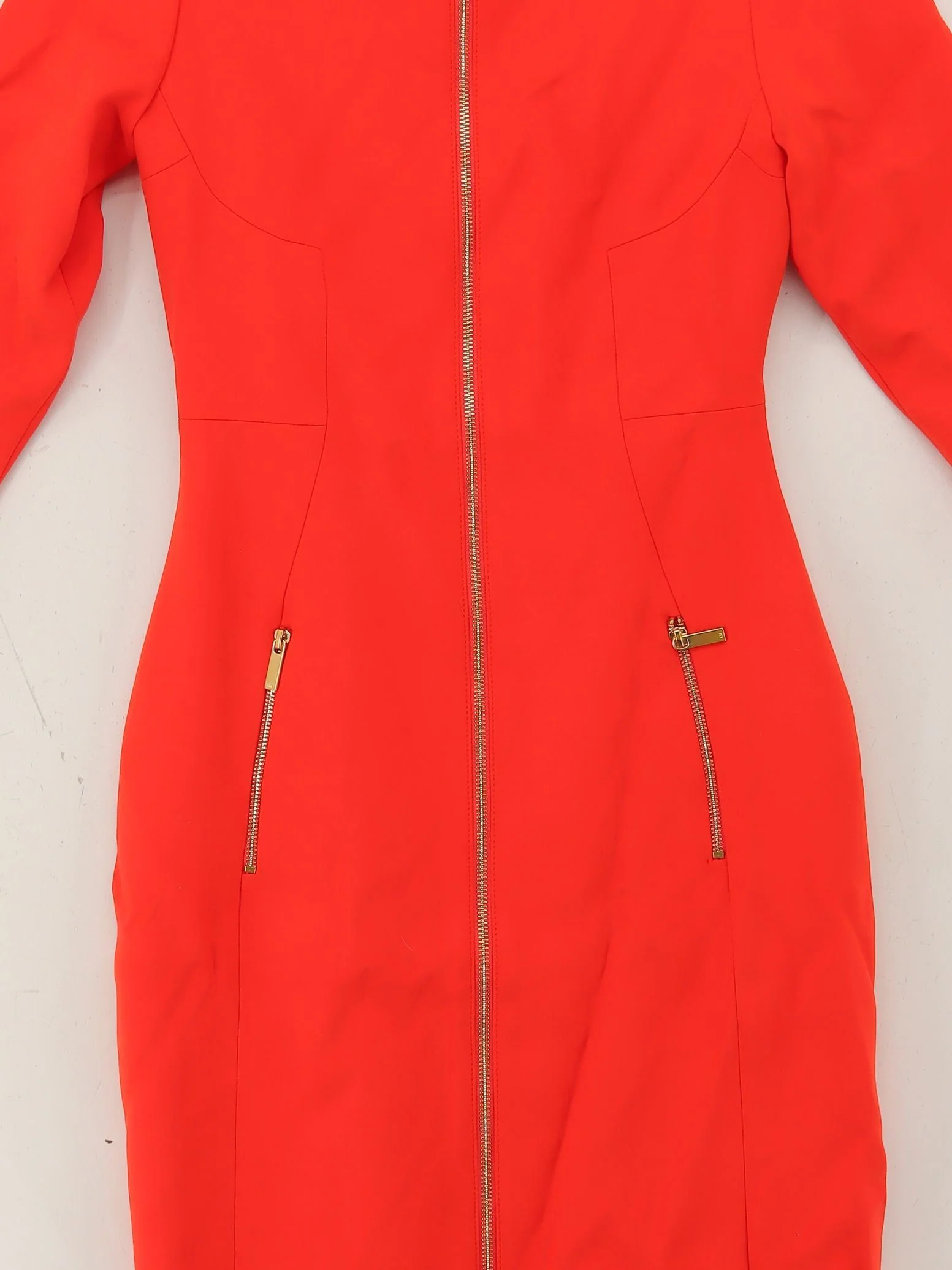 Karen Millen Bodycon Midi Dress UK8 in Red RRP £229 - Image 3