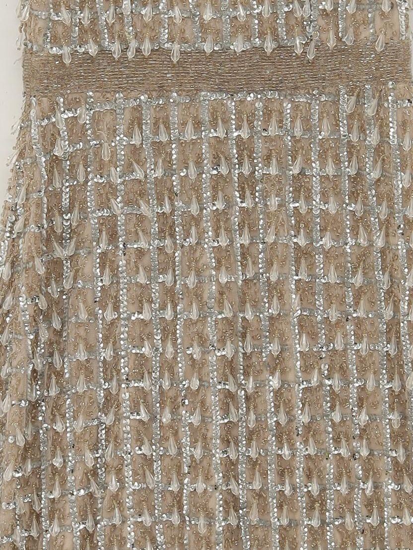 Karen Millen Bodycon Midi Dress UK8 in Tan RRP £349 - Image 3