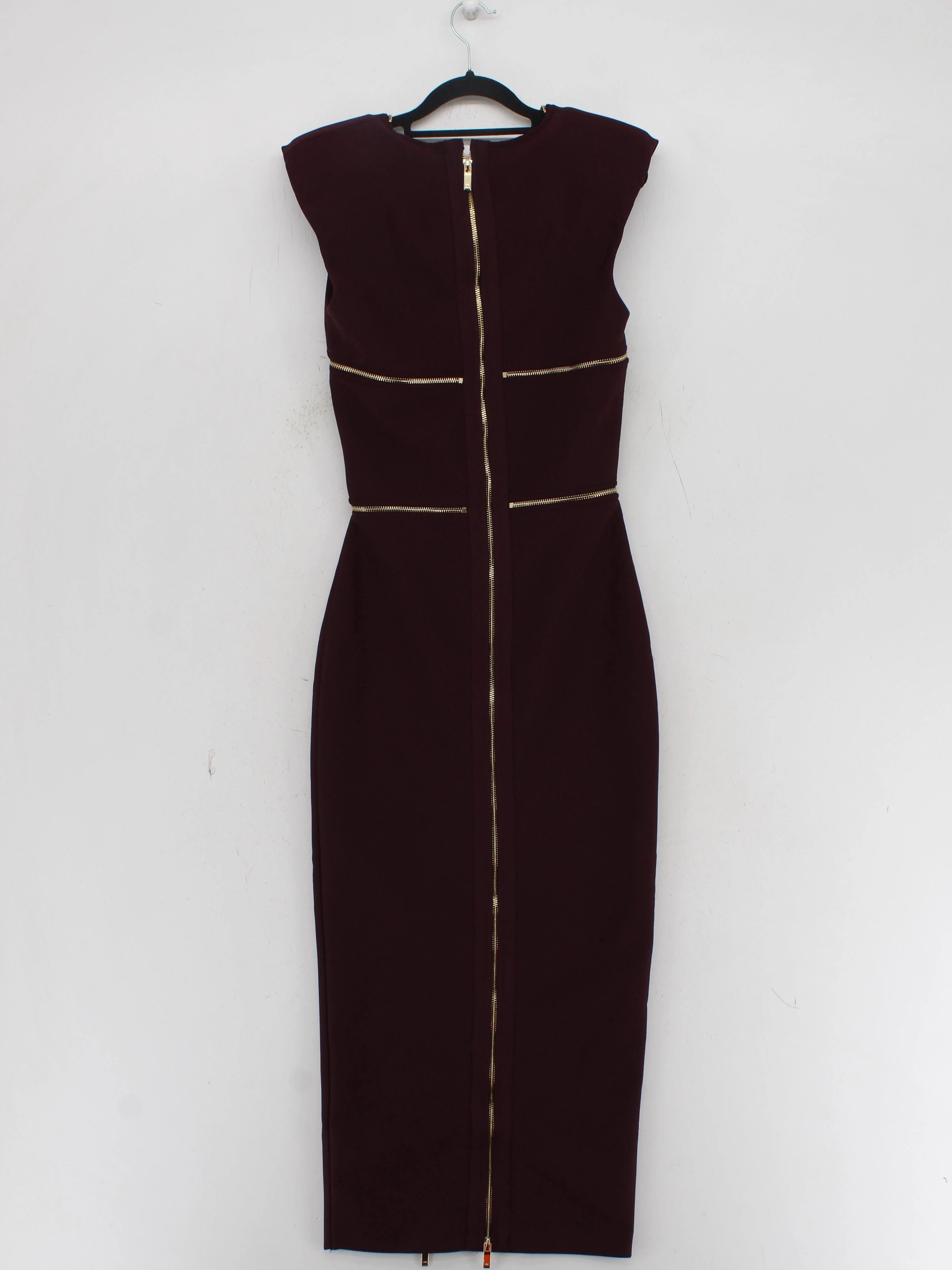 Karen Millen Bodycon Midi Dress XS in Brown RRP £139 - Image 2