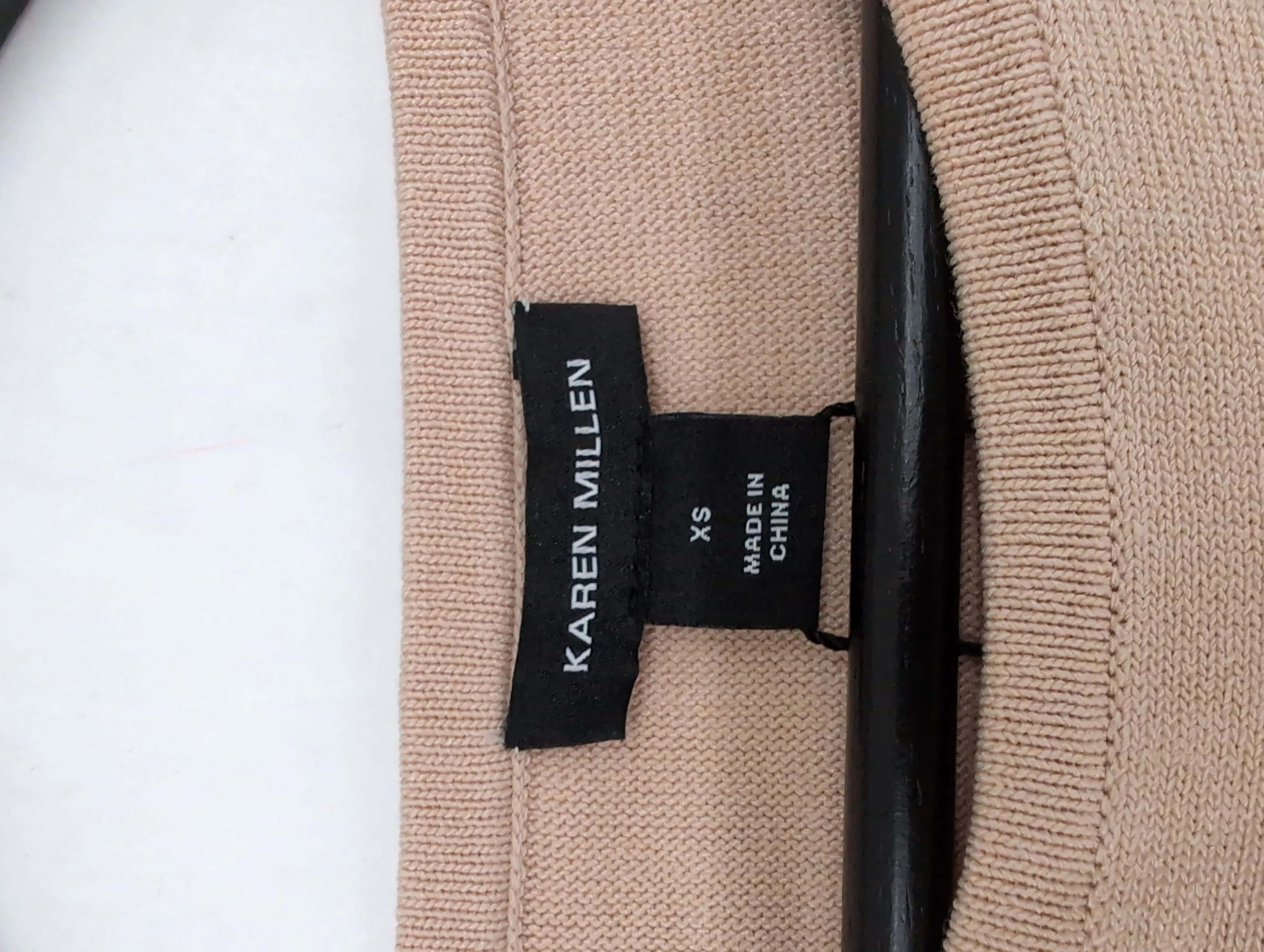 Karen Millen Bodycon Midi Dress XS in Tan RRP £99 - Image 5