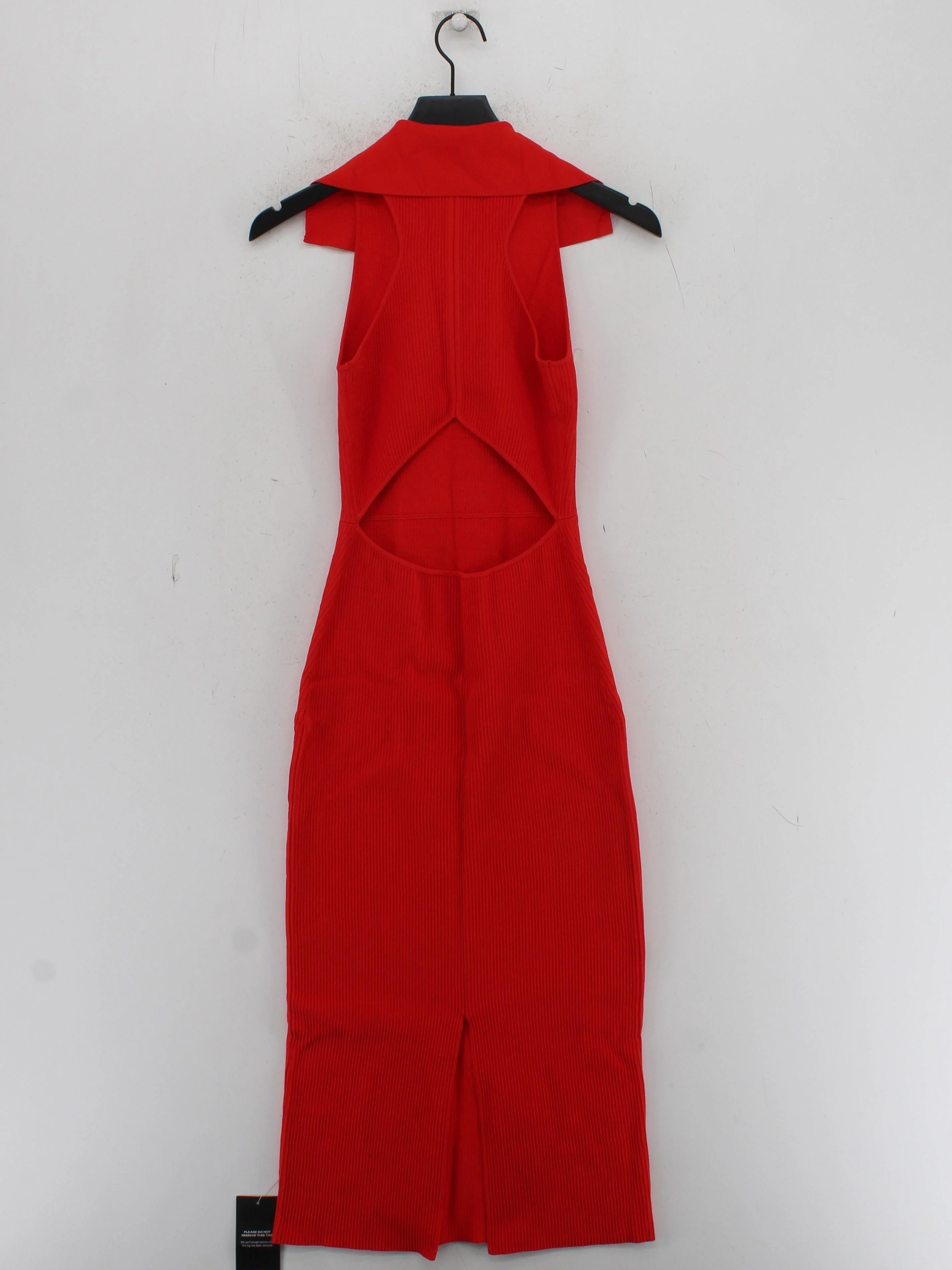 Karen Millen Bodycon Midi Dress XXS in Red RRP £119 - Image 2
