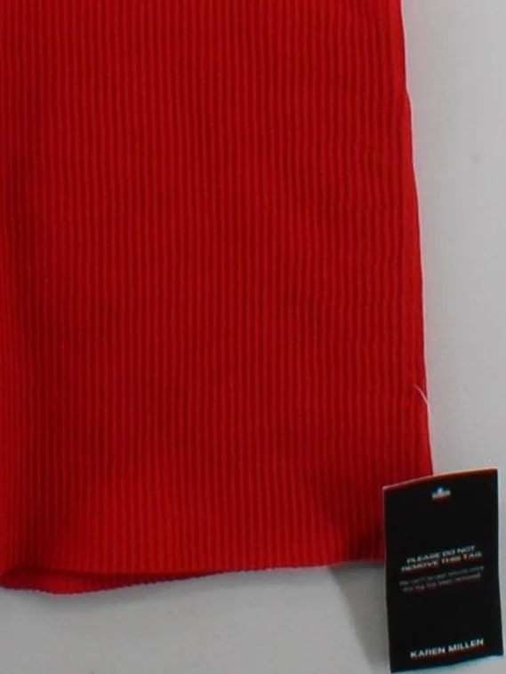 Karen Millen Bodycon Midi Dress XXS in Red RRP £119 - Image 4