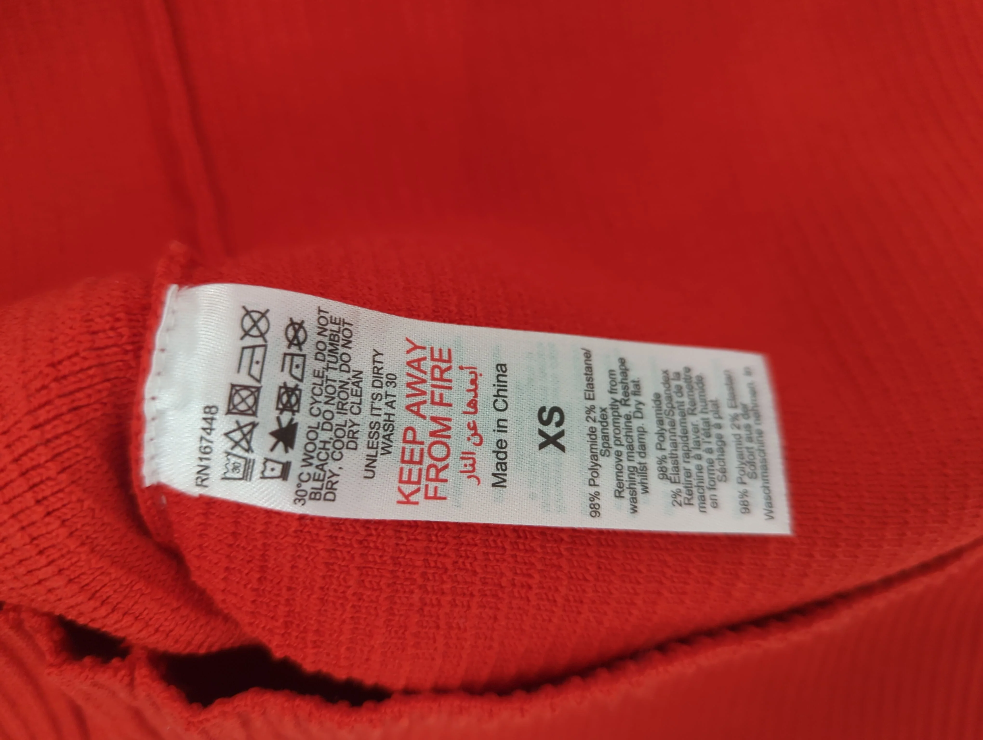 Karen Millen Bodycon Midi Dress XXS in Red RRP £119 - Image 7