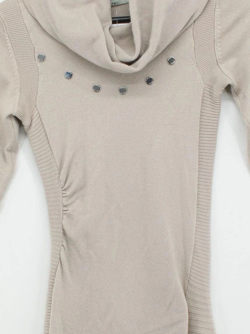 Karen Millen Bodycon Mini Dress in Cream - Image 3