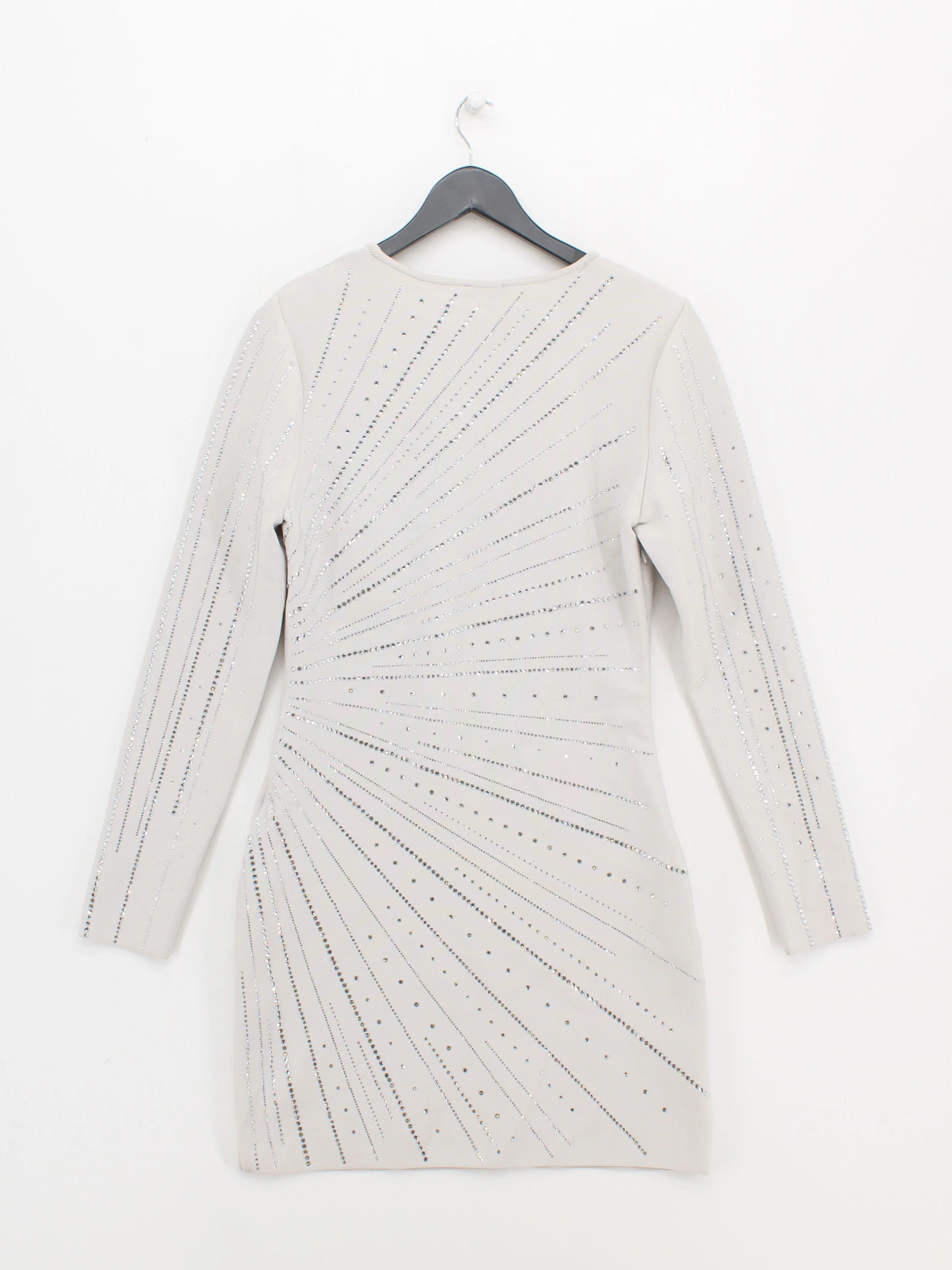 Karen Millen Bodycon Mini Dress M in Cream RRP £179 - Image 2