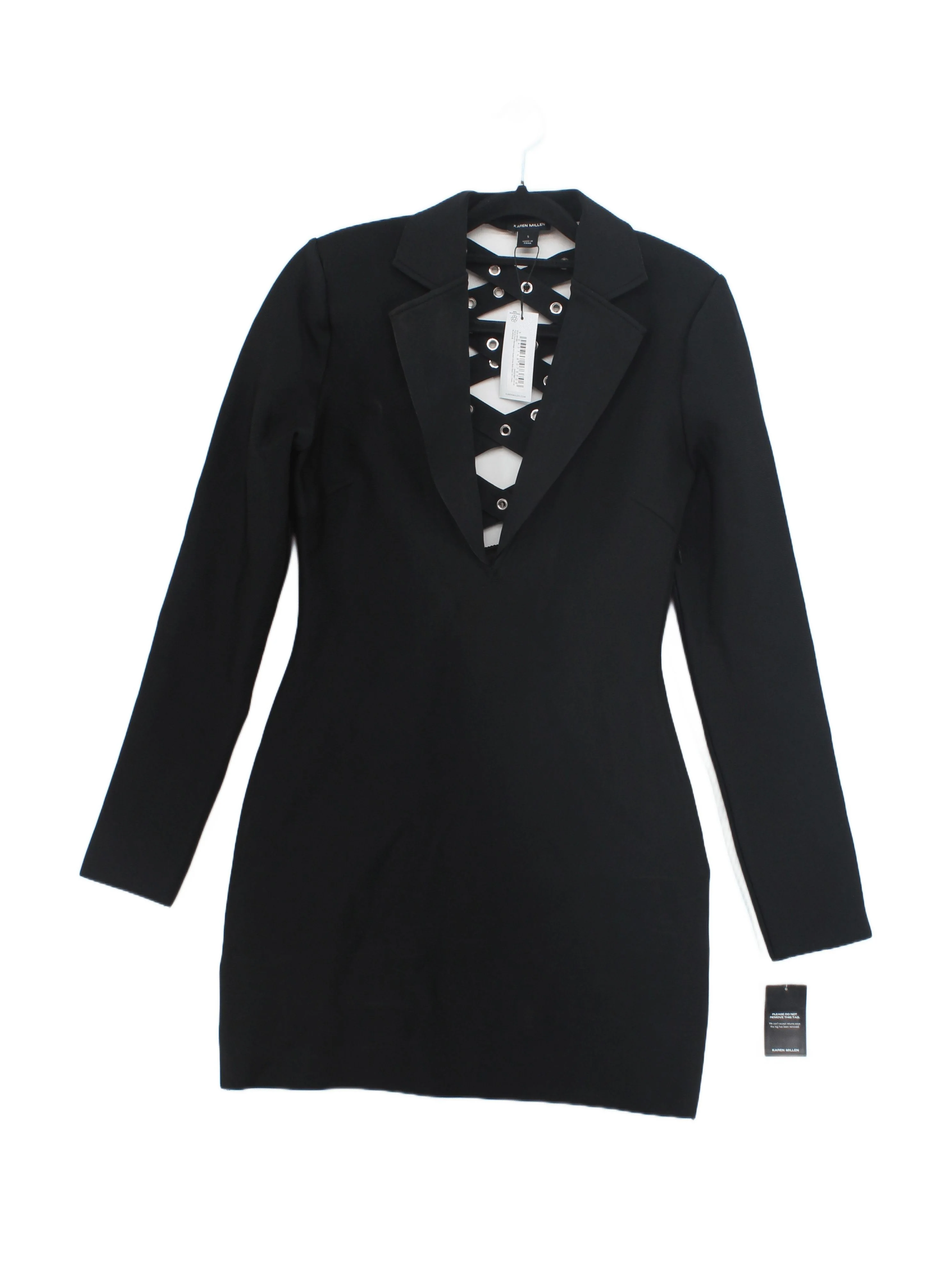 Karen Millen Bodycon Mini Dress S in Black RRP £99