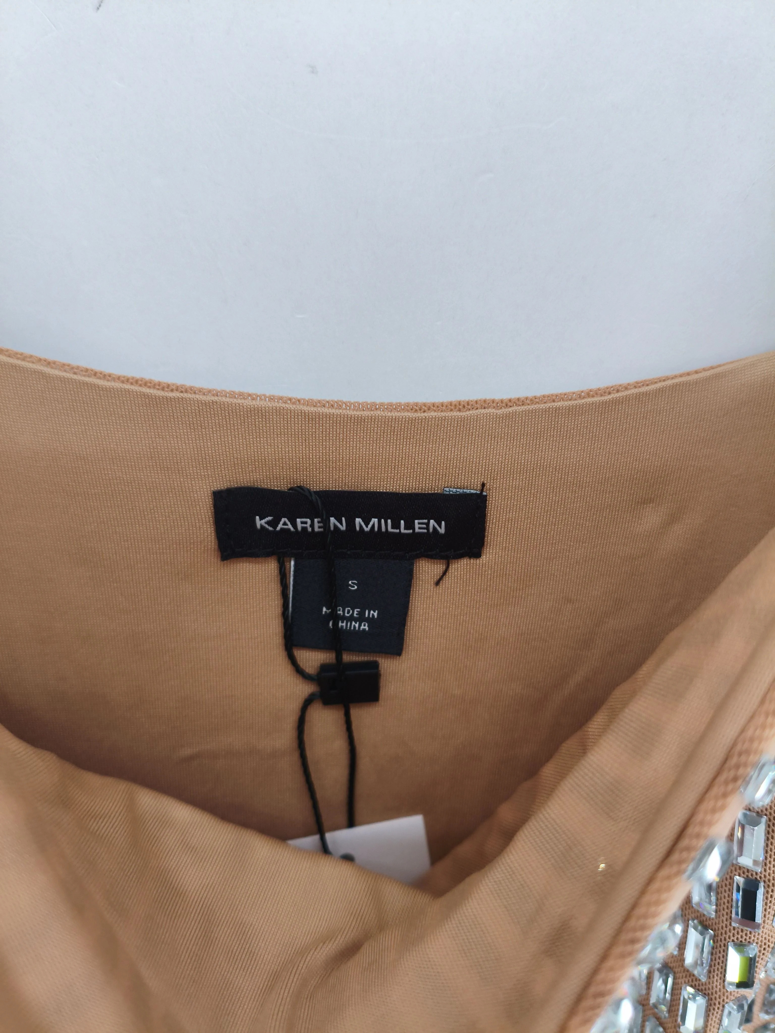 Karen Millen Bodycon Mini Dress S in Gold RRP £139 - Image 6