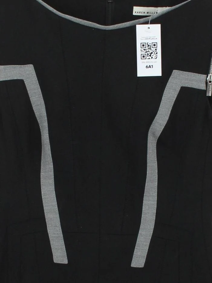 Karen Millen Bodycon Mini Dress UK10 in Black - Image 3