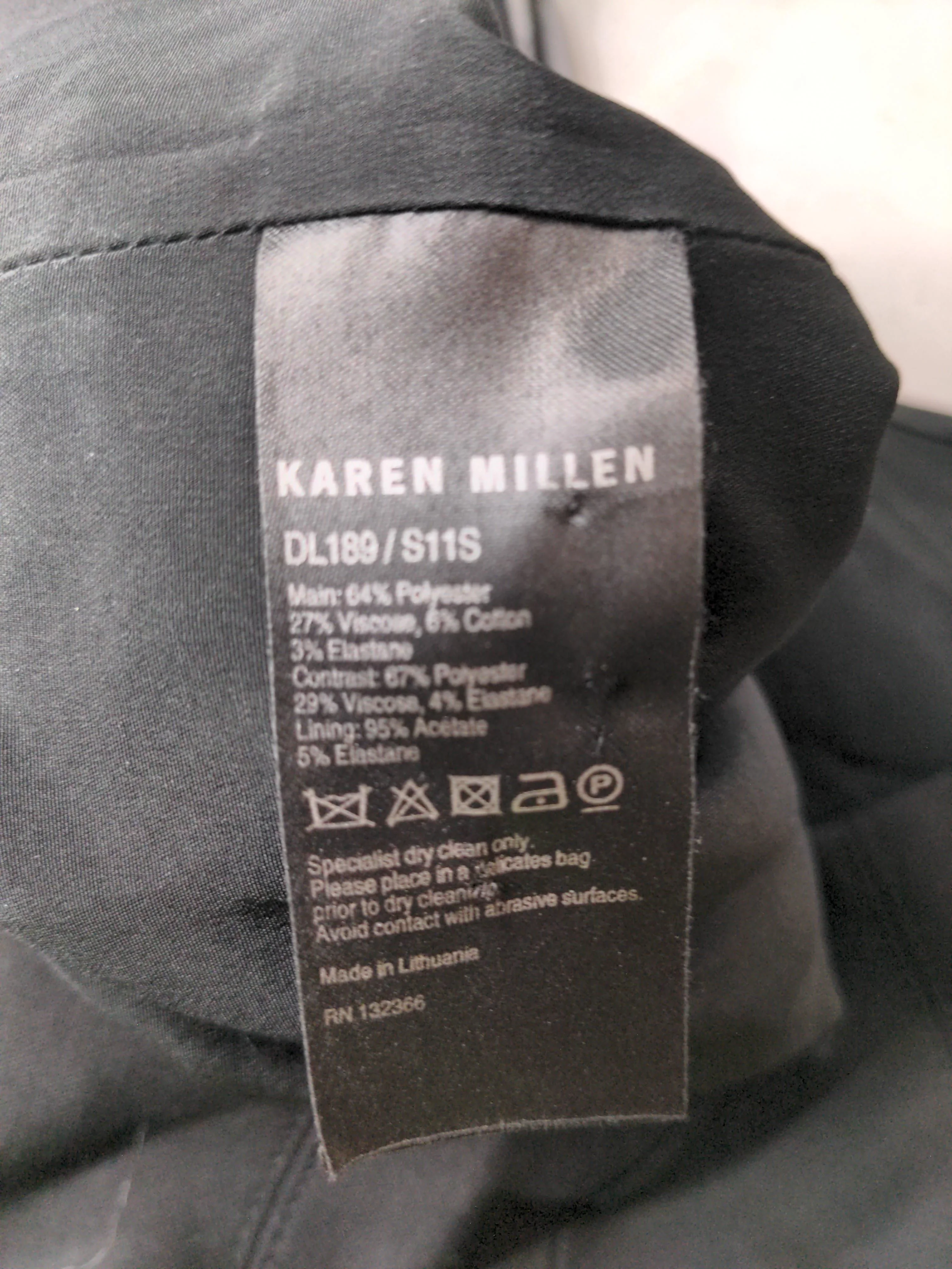 Karen Millen Bodycon Mini Dress UK10 in Black - Image 7