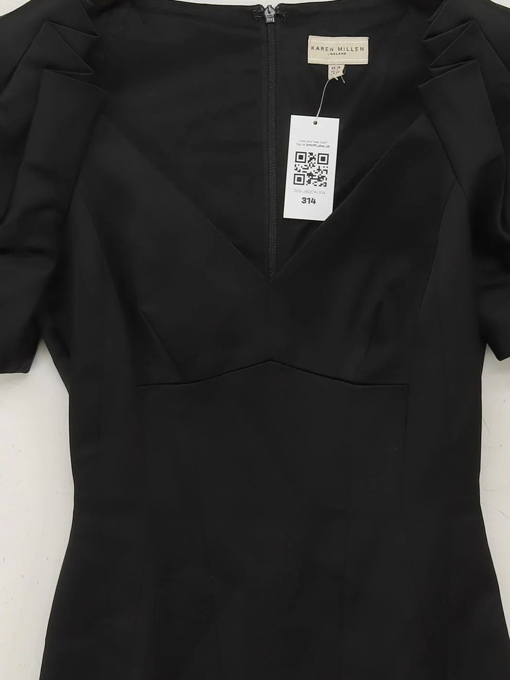 Karen Millen Bodycon Mini Dress UK10 in Black - Image 3