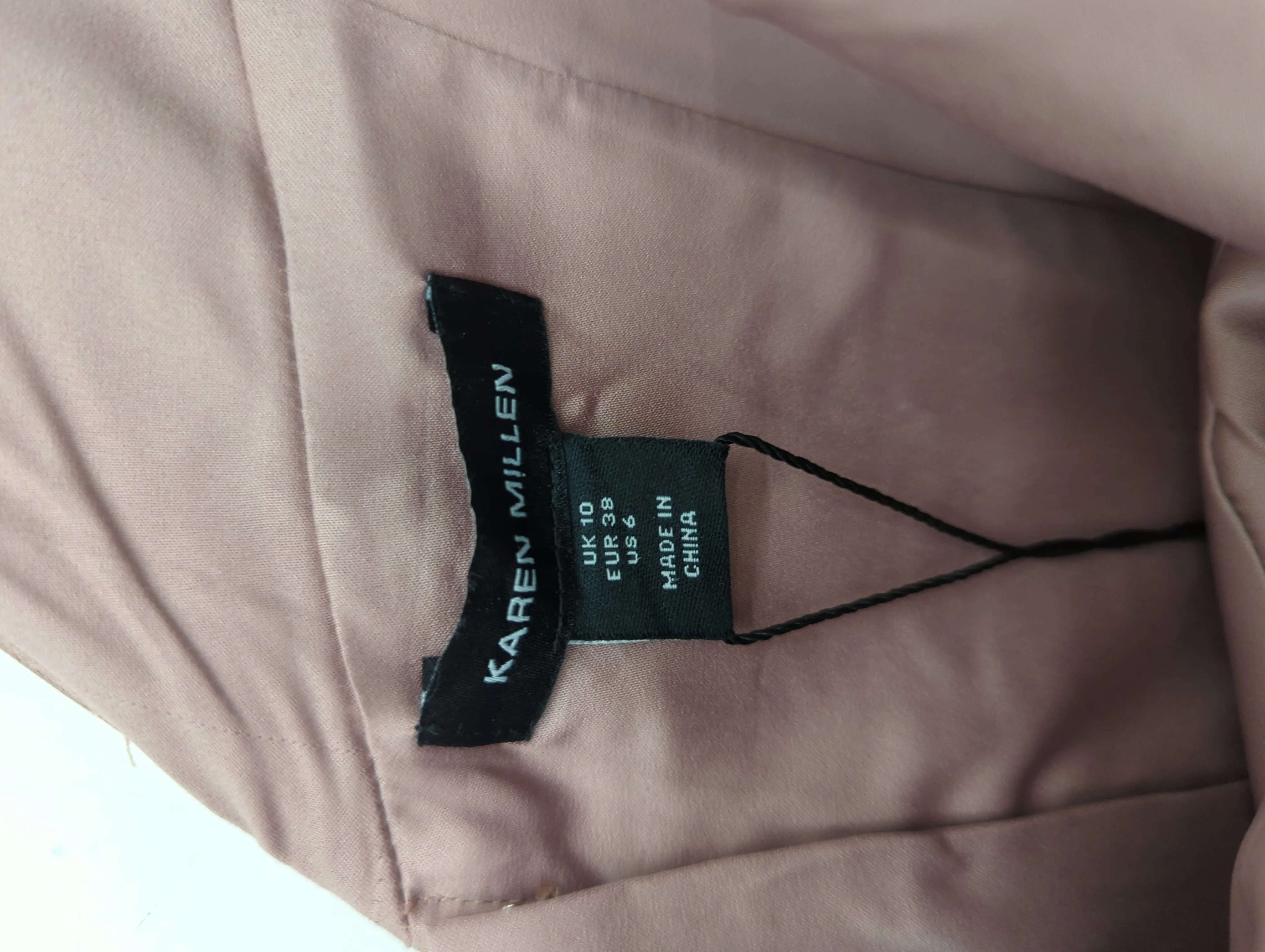 Karen Millen Bodycon Mini Dress UK10 in Tan RRP £149 - Image 7