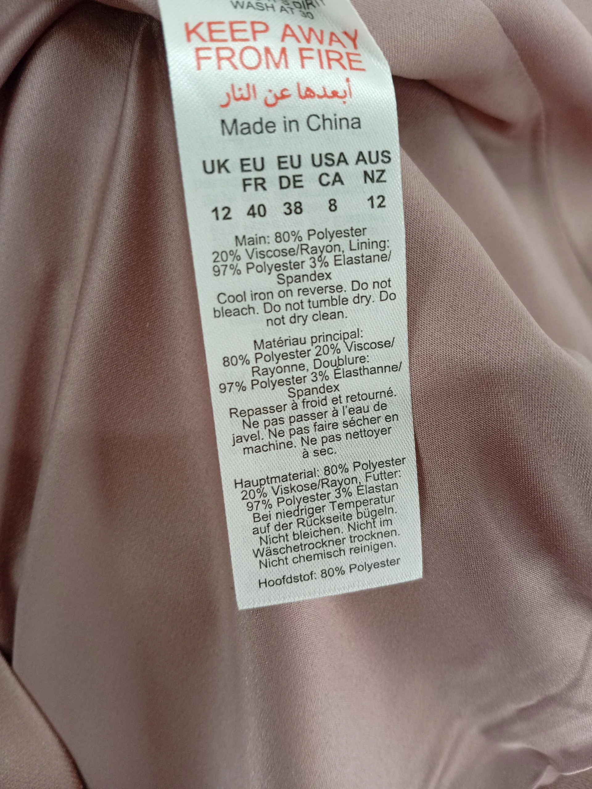 Karen Millen Bodycon Mini Dress UK12 in Pink RRP £149 - Image 8