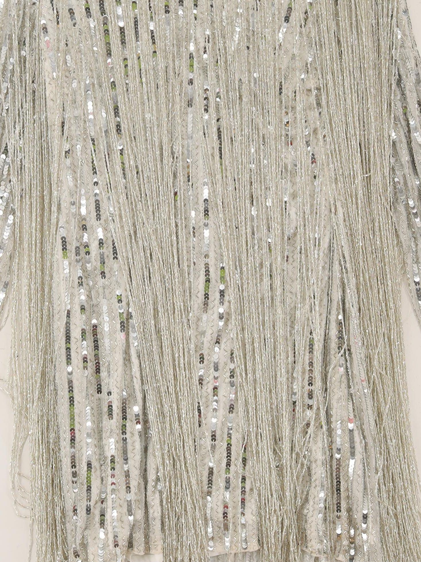 Karen Millen Bodycon Mini Dress UK16 in Silver RRP £389 - Image 3
