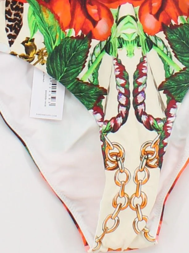 Karen Millen halter neck plunge one-piece swimsuit in multi RRP £79 - Image 4