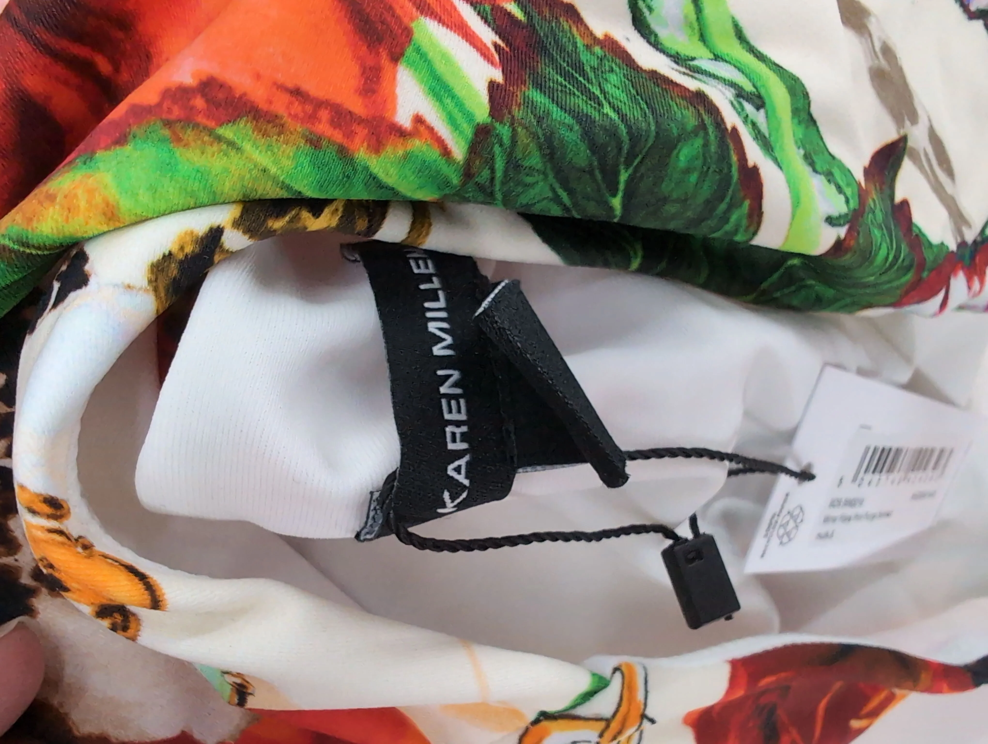 Karen Millen halter neck plunge one-piece swimsuit in multi RRP £79 - Image 6