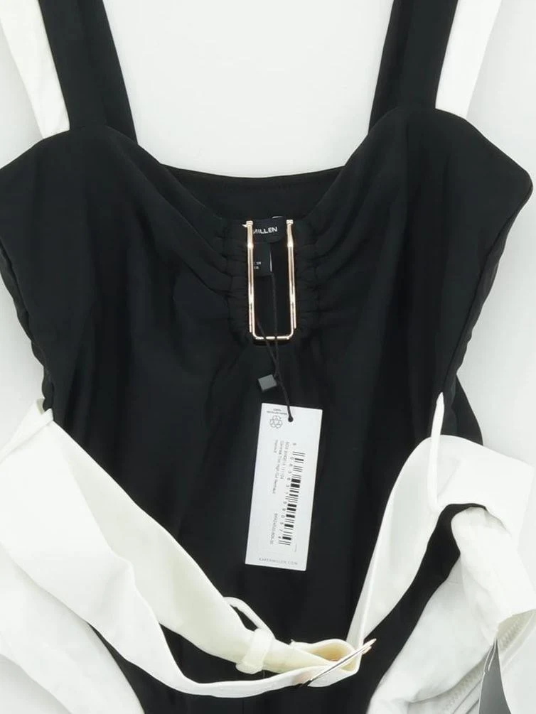 Karen Millen high leg belted one-piece swimsuit in black RRP £69 - Image 3