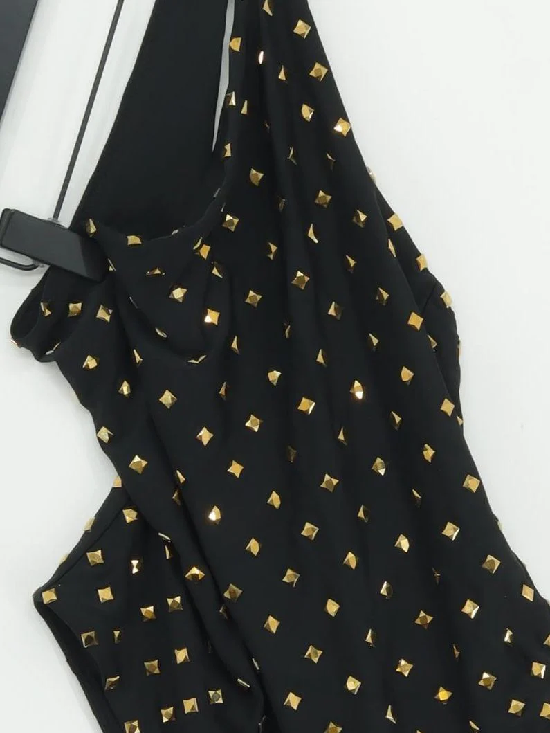 Karen Millen high leg one shoulder one-piece swimsuit in black RRP £79 - Image 3