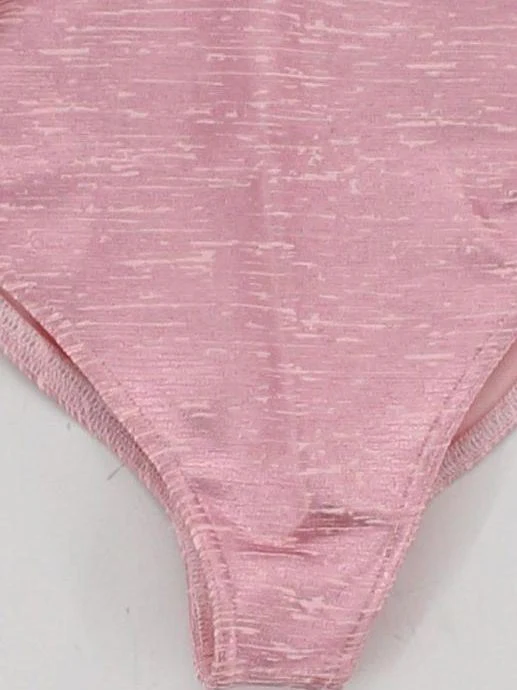 Karen Millen high leg plunge one-piece swimsuit in pink RRP £79 - Image 4
