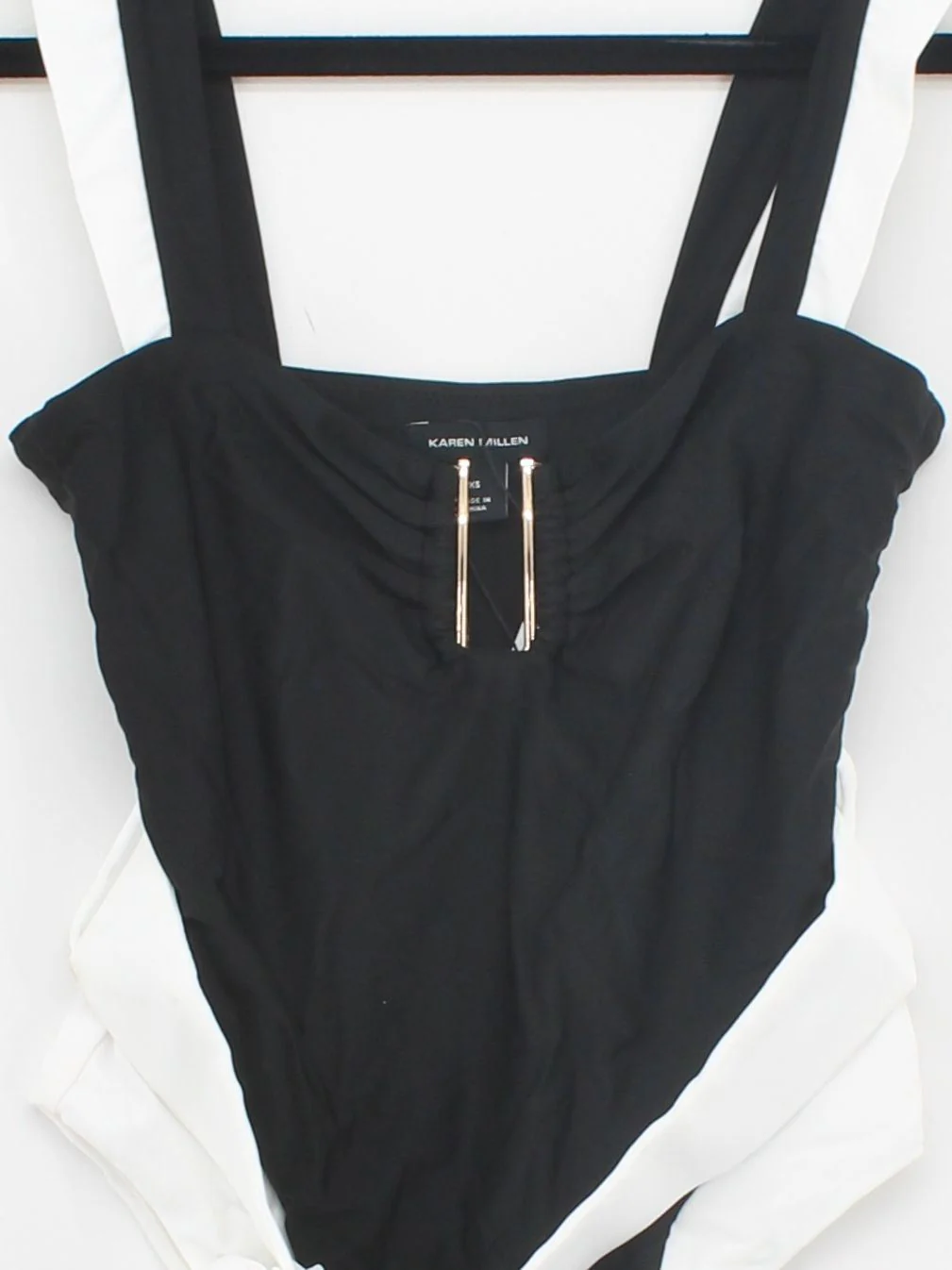 Karen Millen high leg tummy control one-piece swimsuit in multi RRP £69 - Image 3