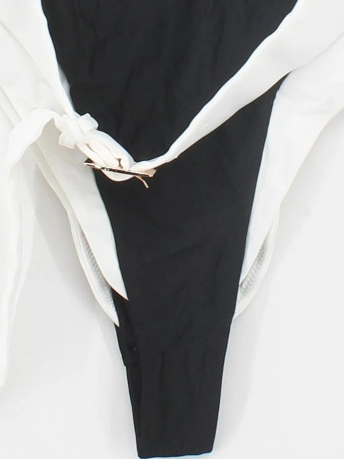 Karen Millen high leg tummy control one-piece swimsuit in multi RRP £69 - Image 4