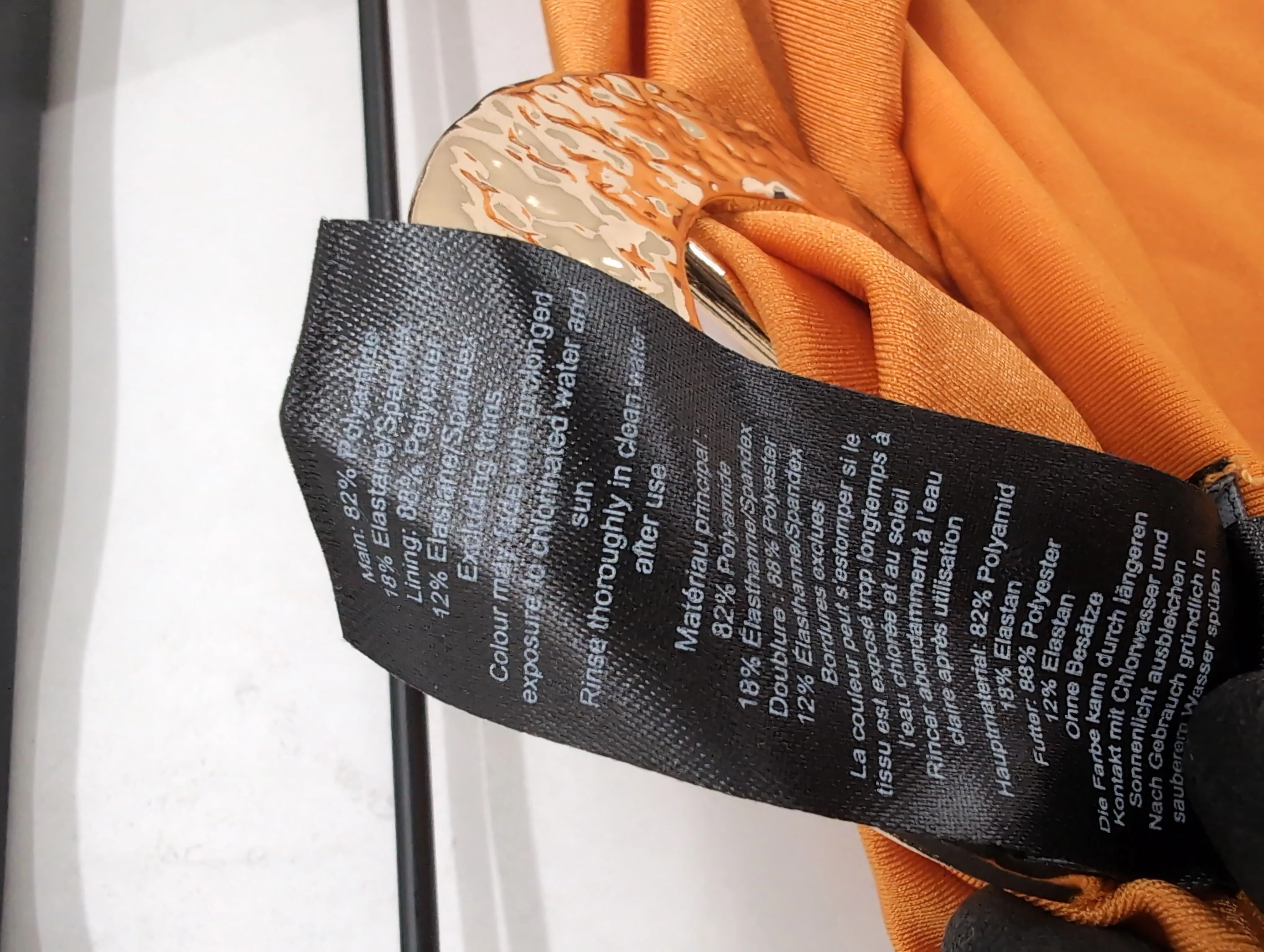 Karen Millen high waist bikini bottoms in orange RRP £35 - Image 6