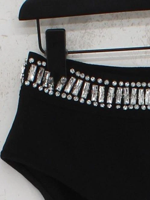 Karen Millen high waist cheeky bikini bottoms in black RRP £45 - Image 4
