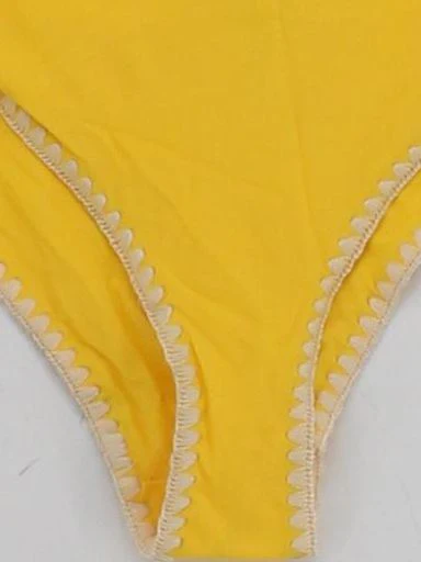 Karen Millen high waist lined bikini bottoms in yellow RRP £35 - Image 4