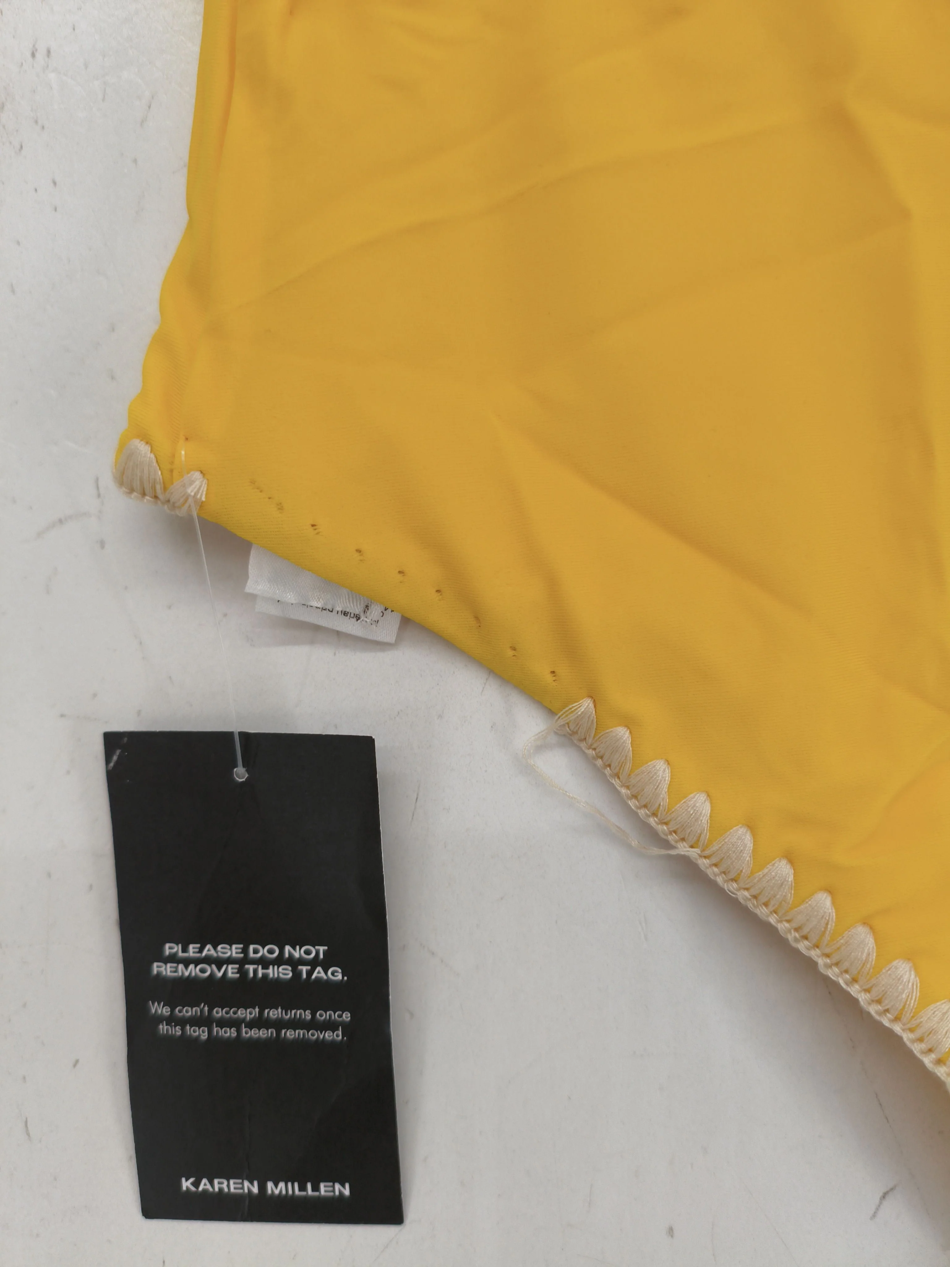 Karen Millen high waist lined bikini bottoms in yellow RRP £35 - Image 5