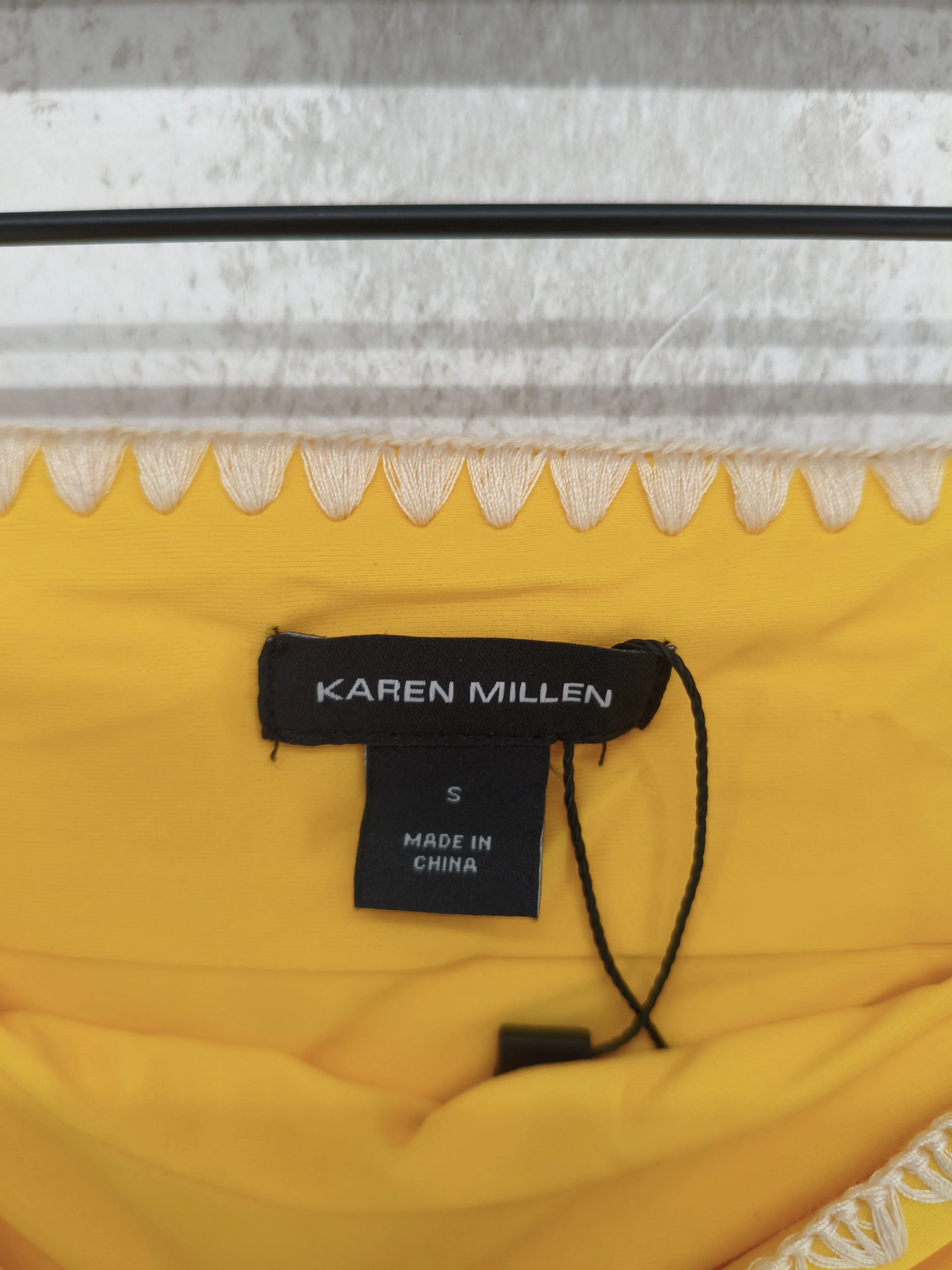 Karen Millen high waist lined bikini bottoms in yellow RRP £35 - Image 6