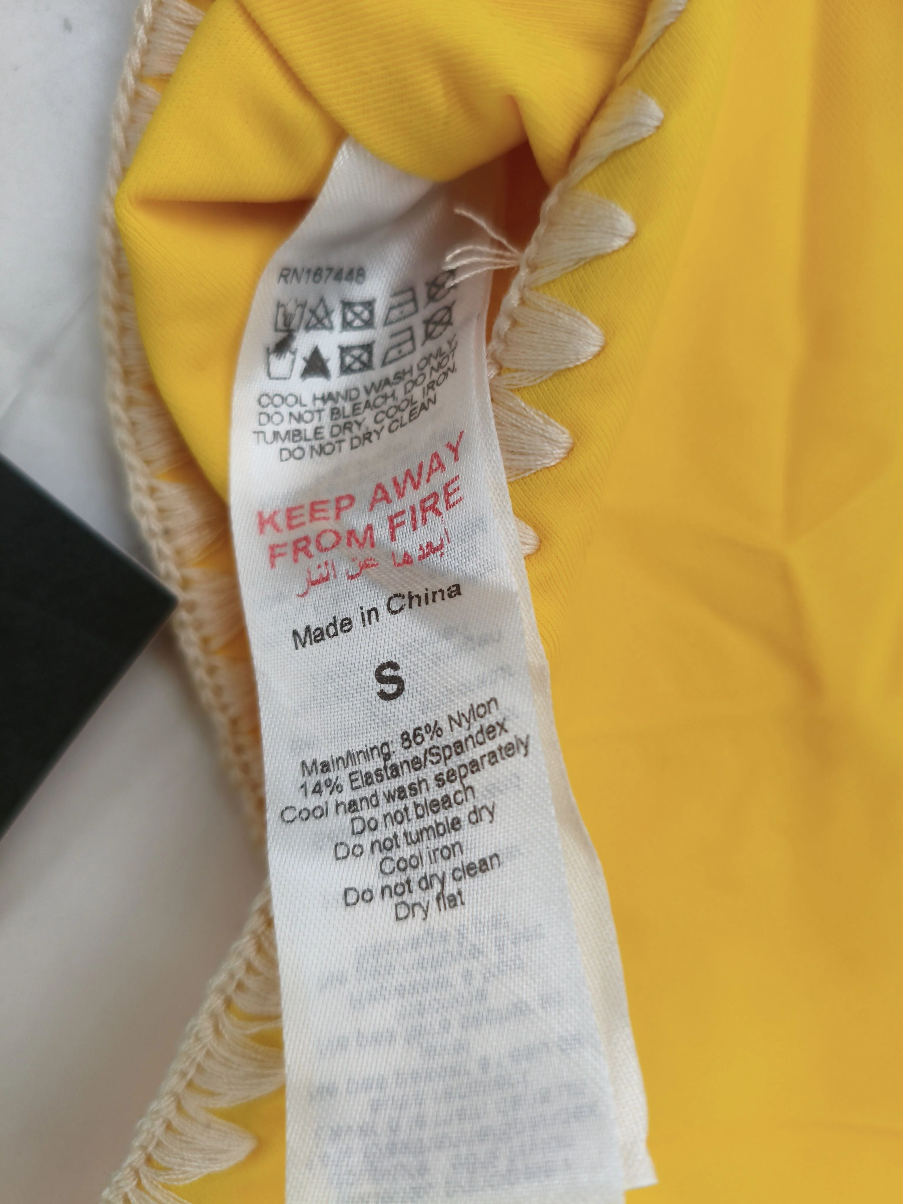 Karen Millen high waist lined bikini bottoms in yellow RRP £35 - Image 7