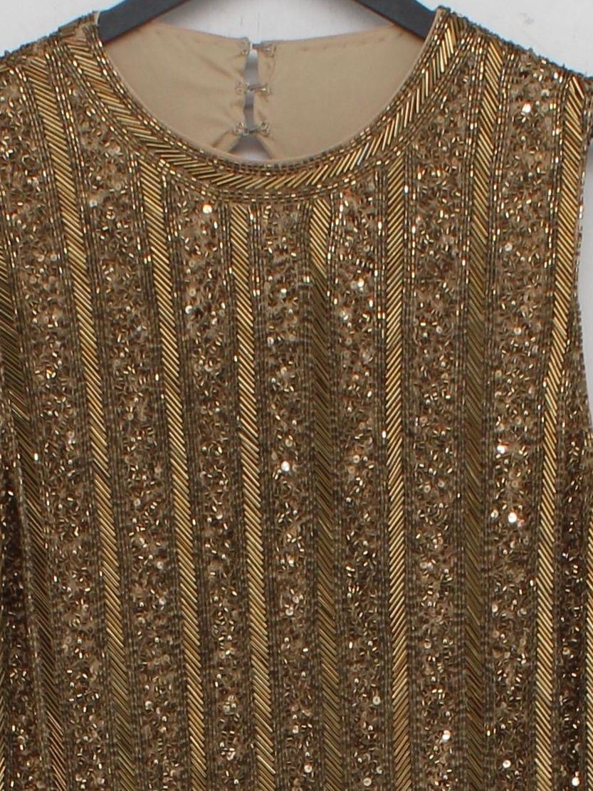 Karen Millen Jumper Midi Dress UK12 in Gold RRP £469 - Image 3