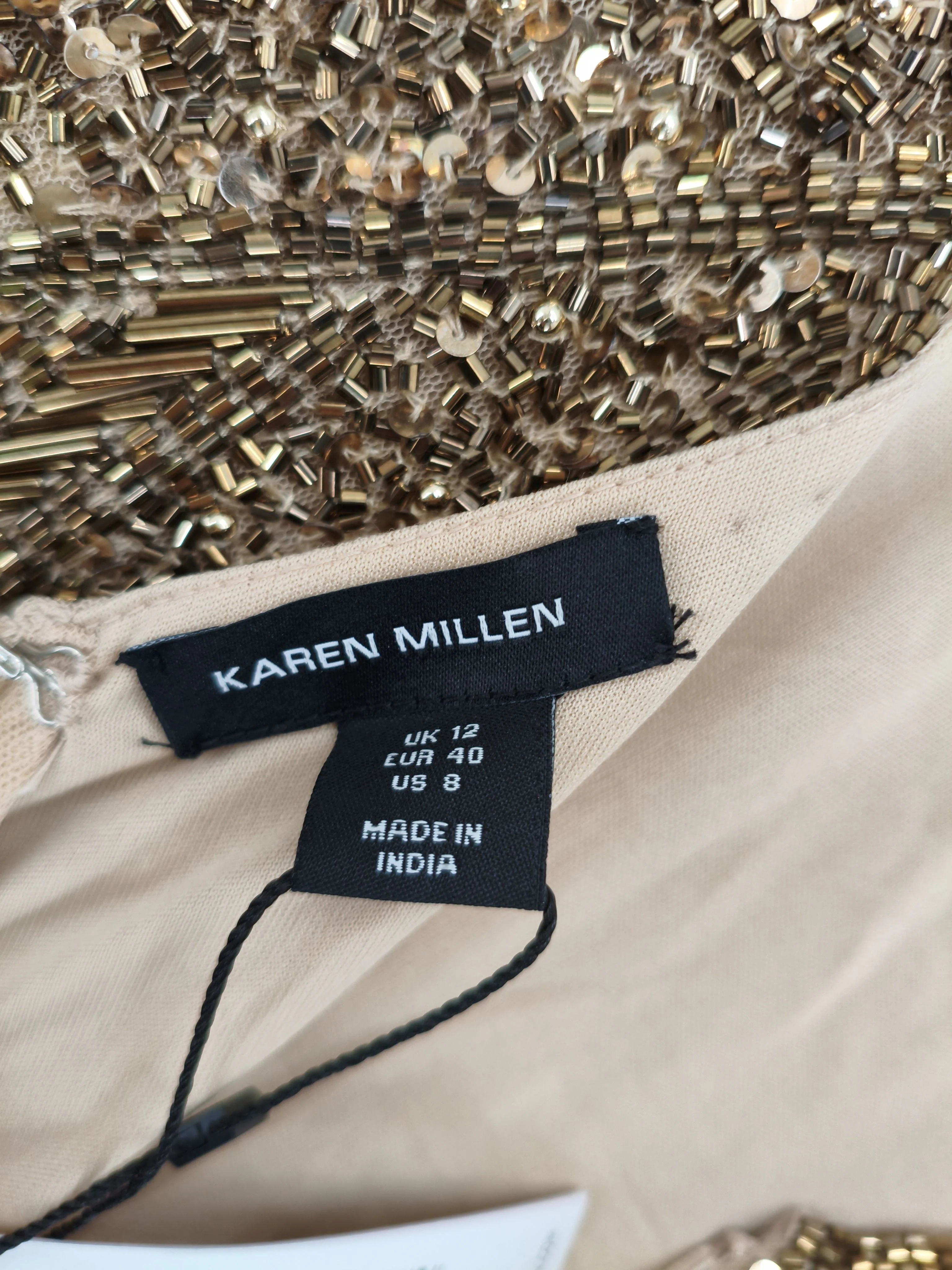Karen Millen Jumper Midi Dress UK12 in Gold RRP £469 - Image 5