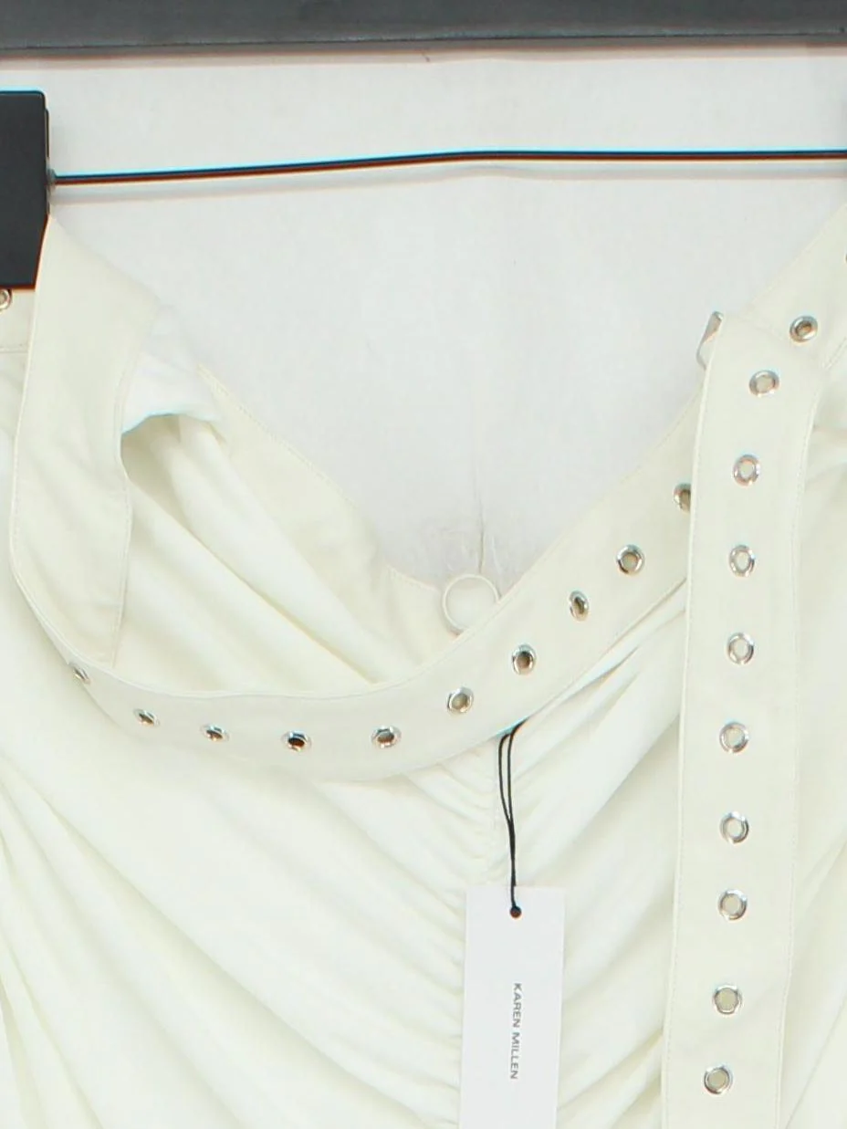 Karen Millen Maxi Dress L in White RRP £75 - Image 3