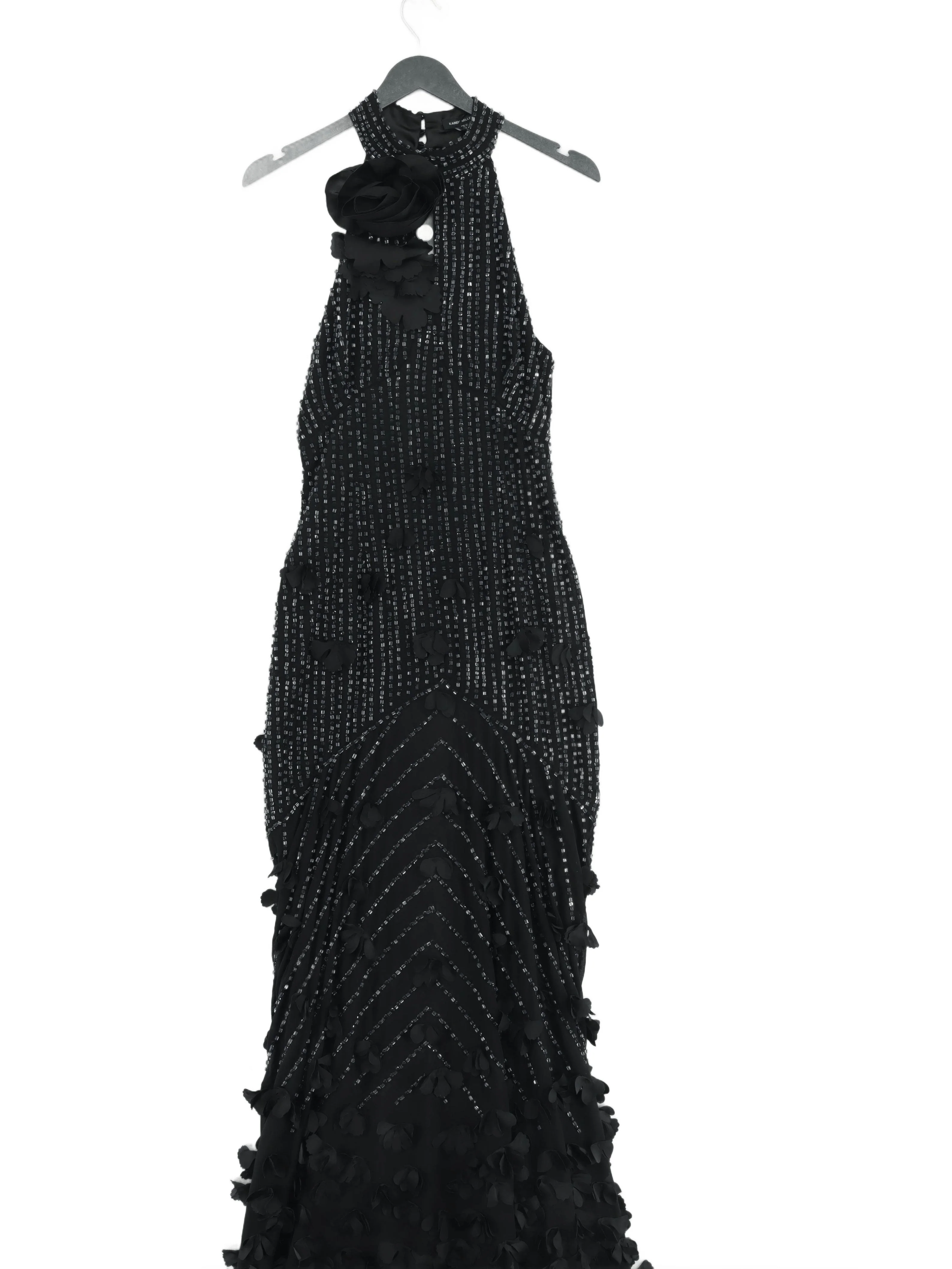 Karen Millen Maxi Dress UK10 in Black RRP £499