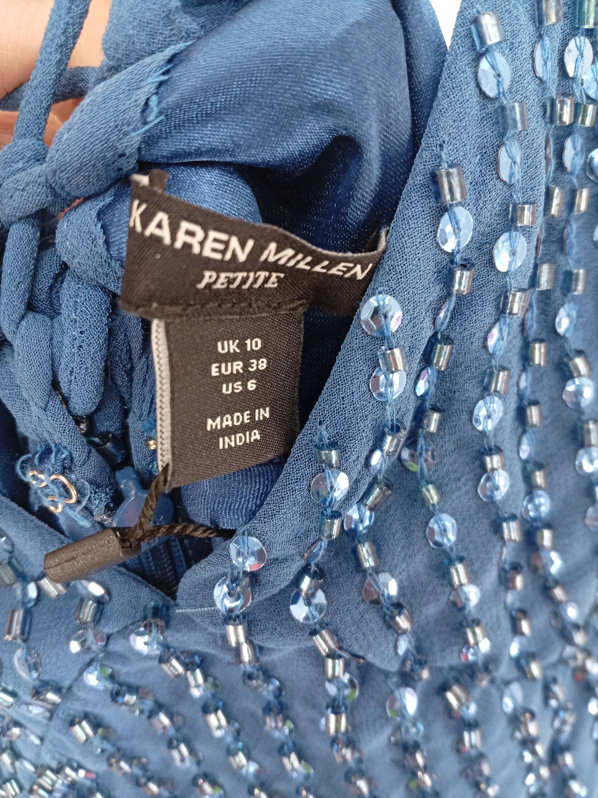 Karen Millen Maxi Dress UK10 in Blue RRP £389 - Image 6