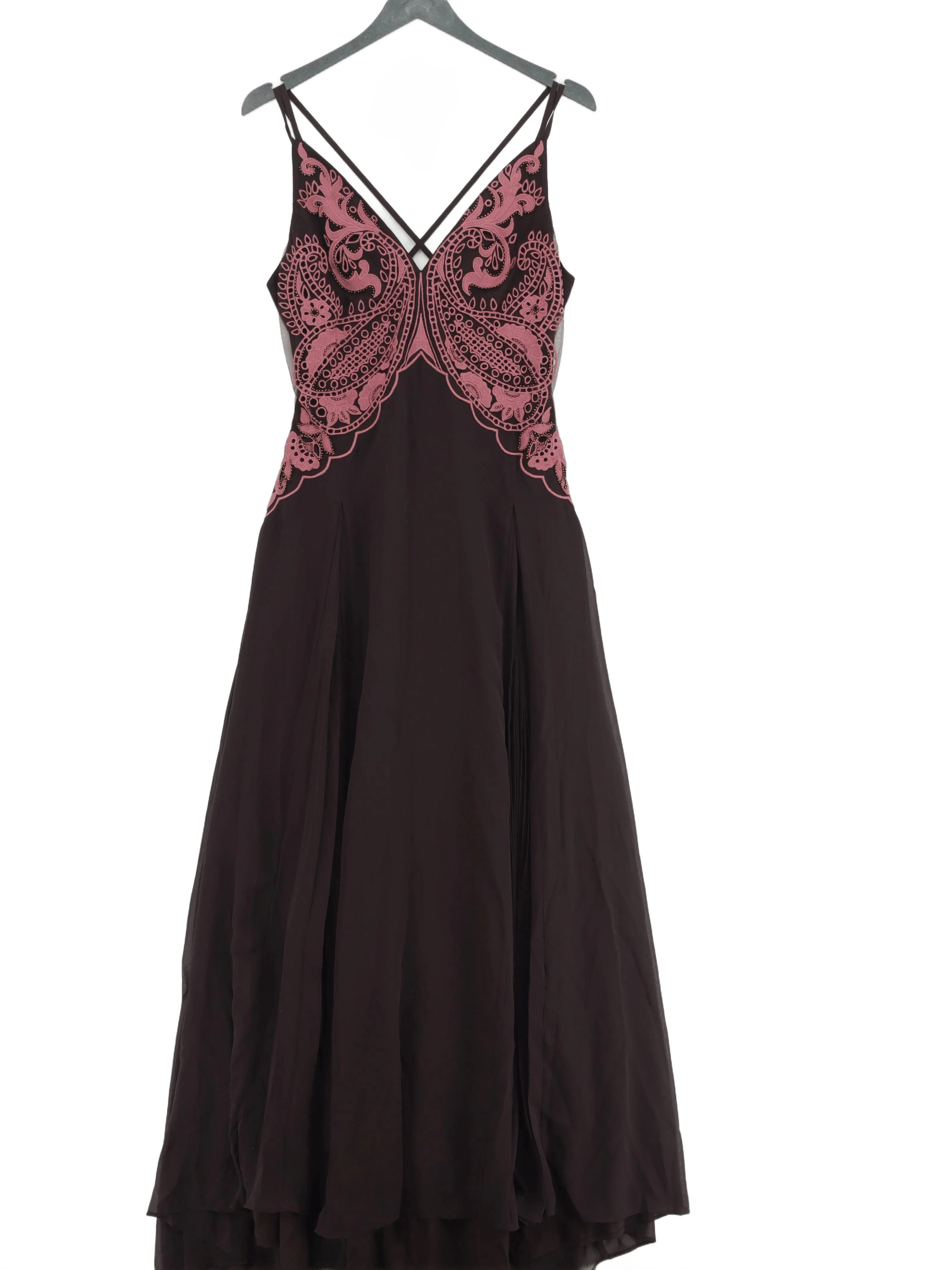 Karen Millen Maxi Dress UK10 in Brown RRP £229