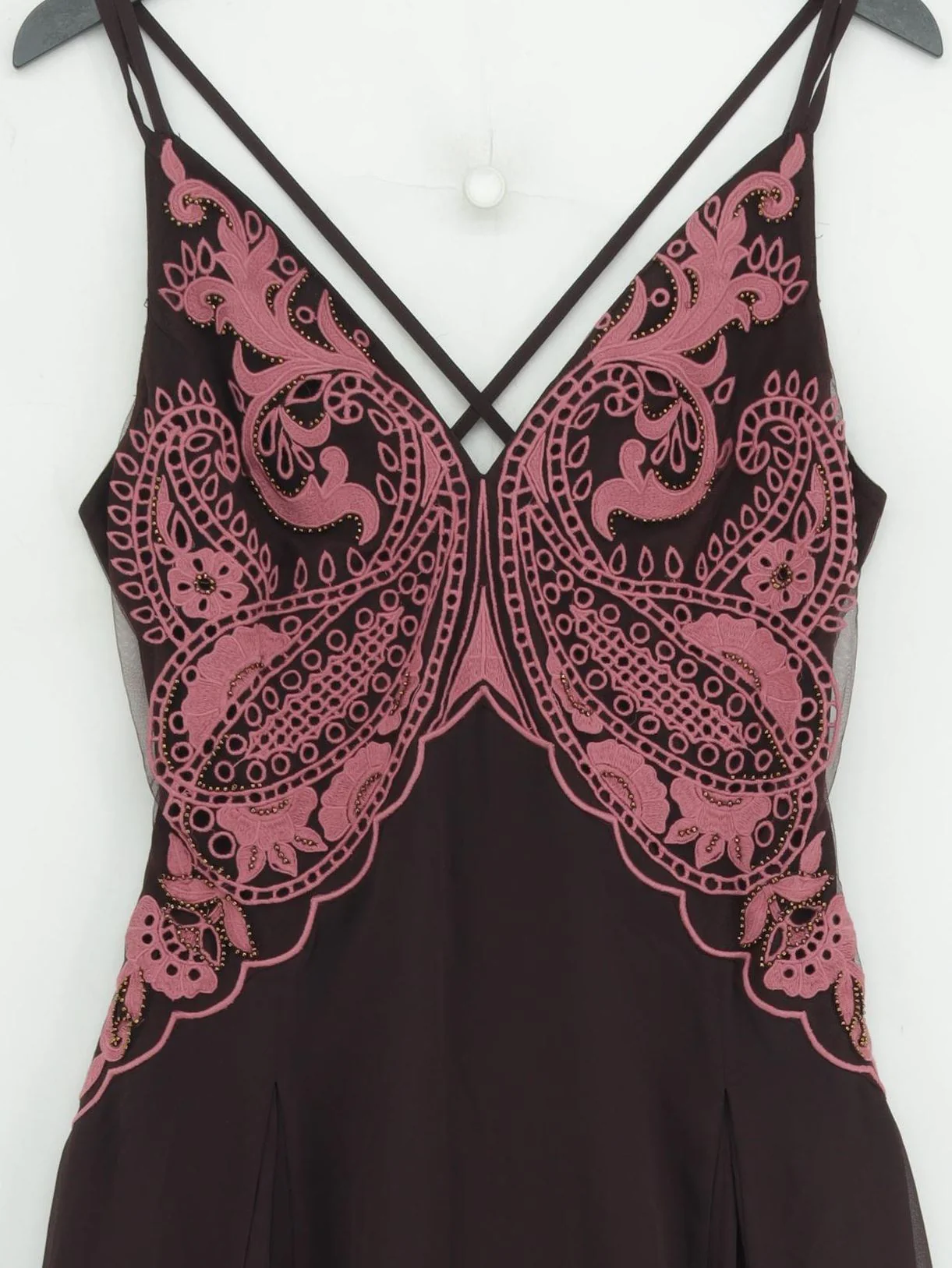 Karen Millen Maxi Dress UK10 in Brown RRP £229 - Image 3