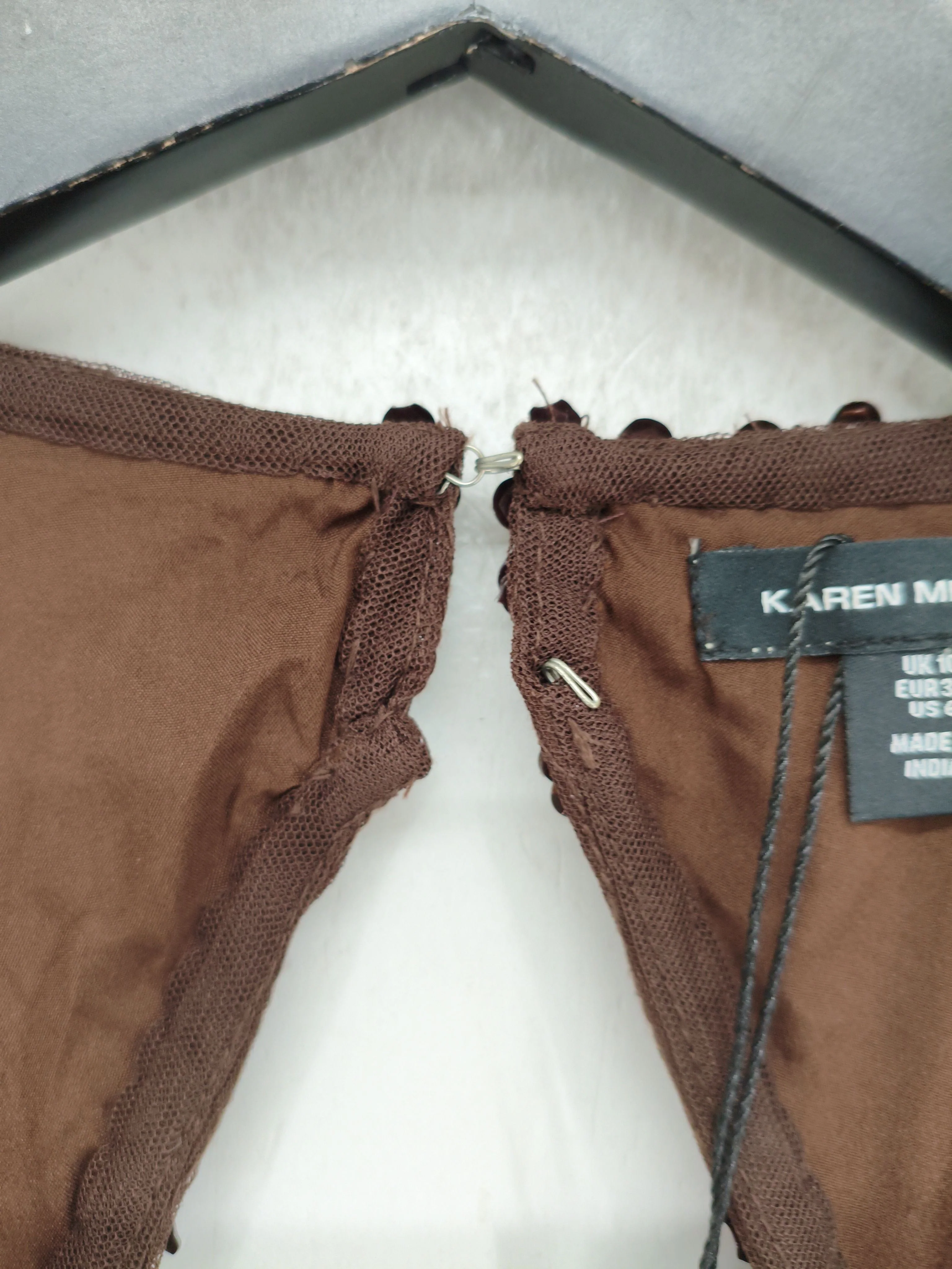 Karen Millen Maxi Dress UK10 in Brown RRP £359 - Image 5