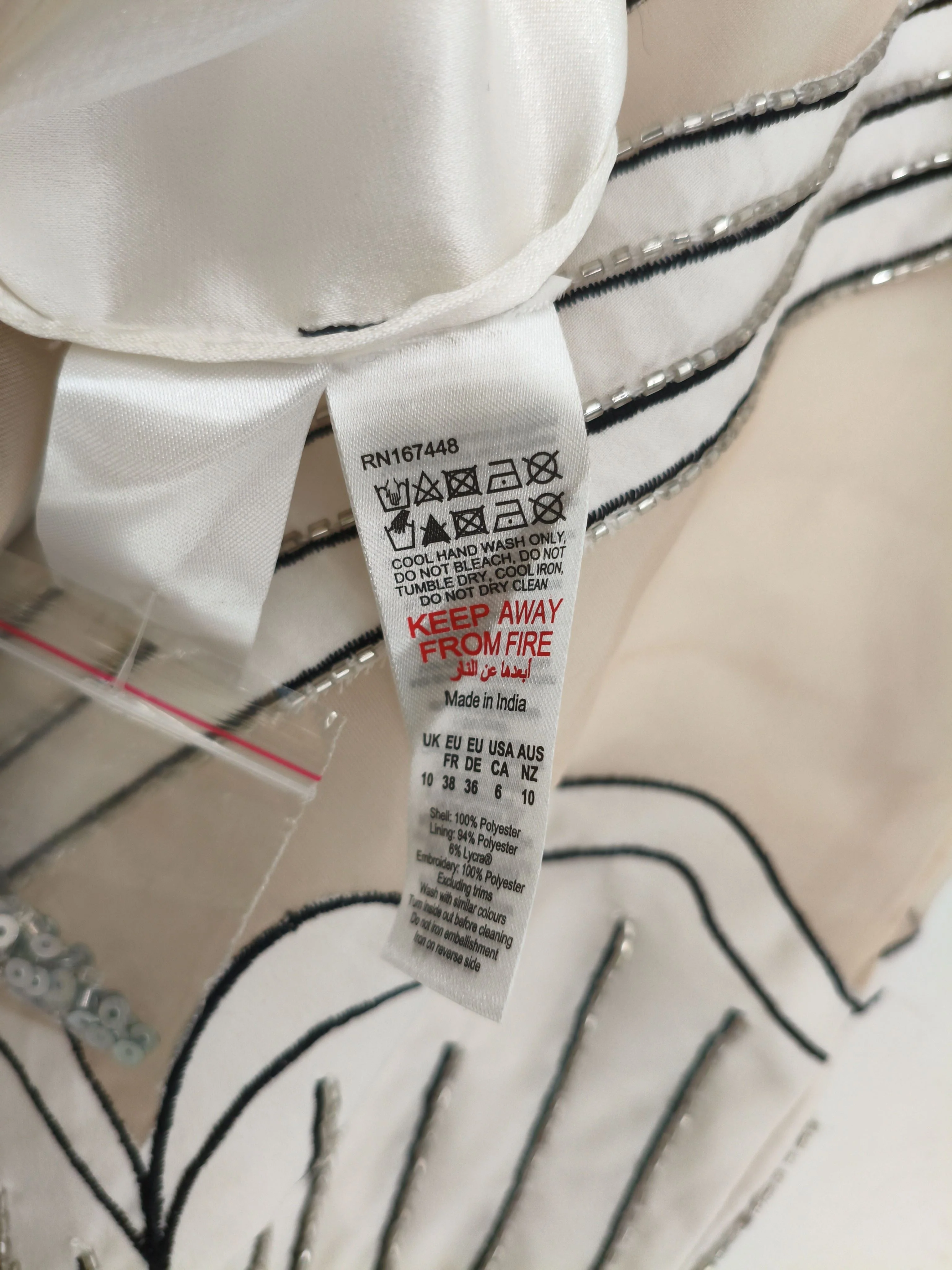Karen Millen Maxi Dress UK10 in Cream RRP £269 - Image 6