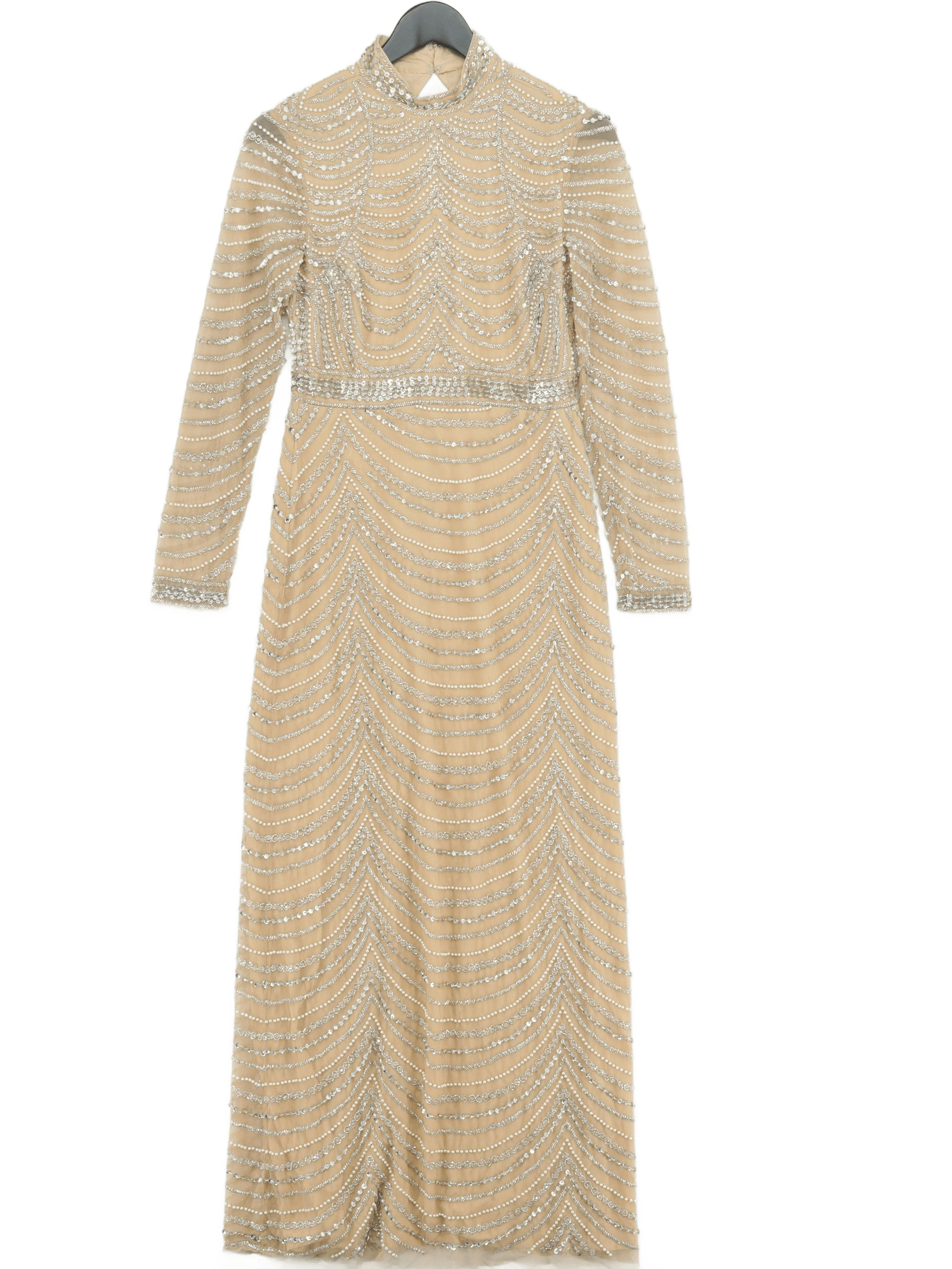 Karen Millen Maxi Dress UK10 in Cream RRP £389