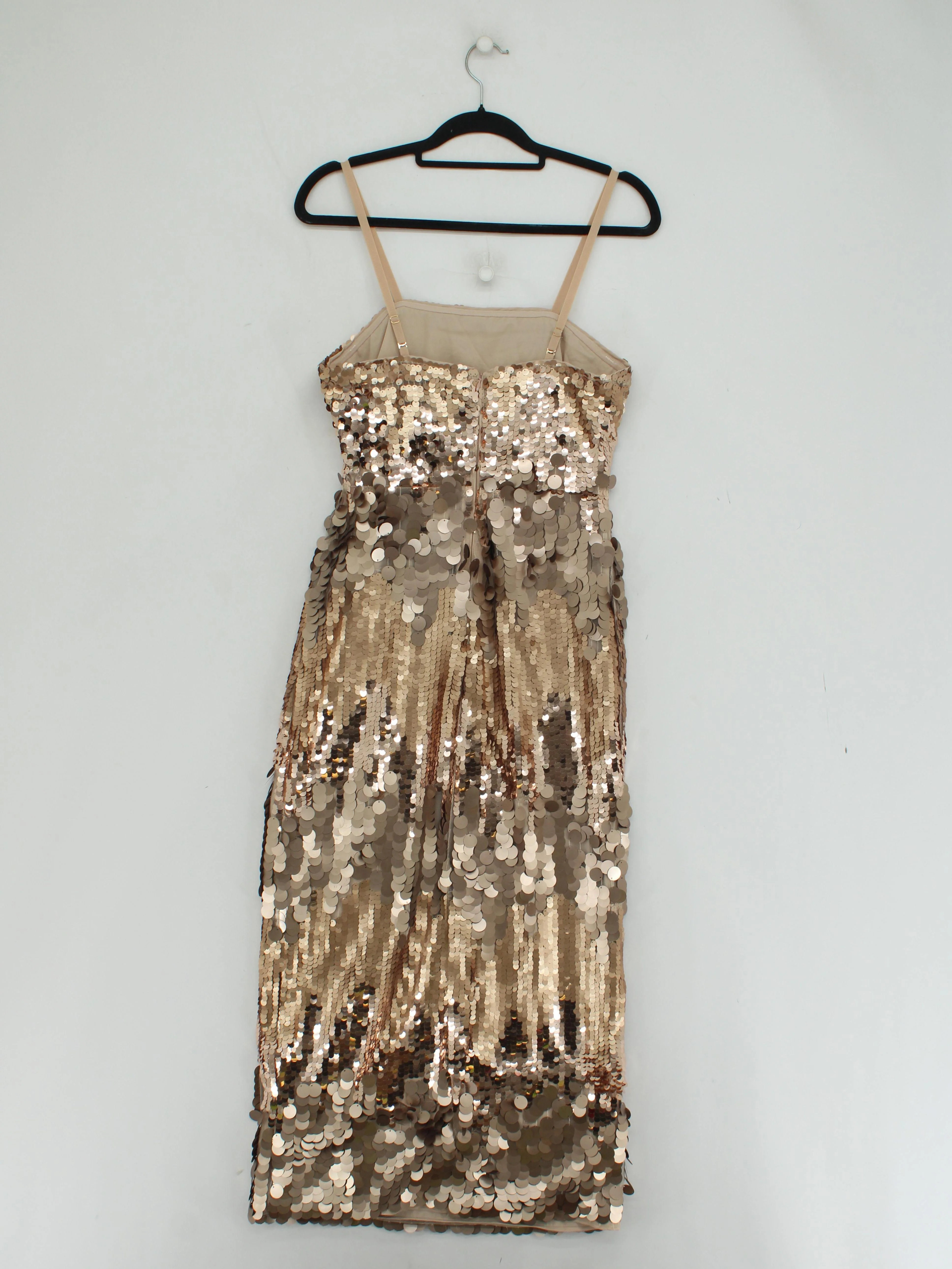 Karen Millen Maxi Dress UK10 in Gold RRP £149 - Image 2