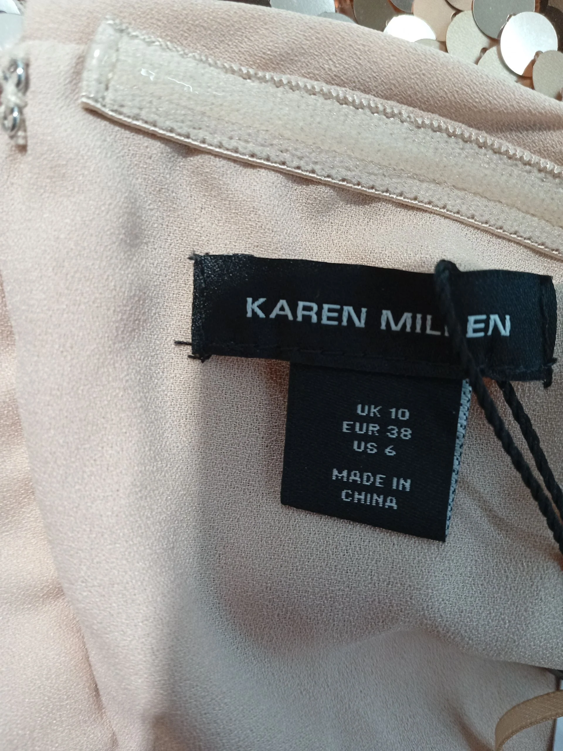 Karen Millen Maxi Dress UK10 in Gold RRP £149 - Image 5