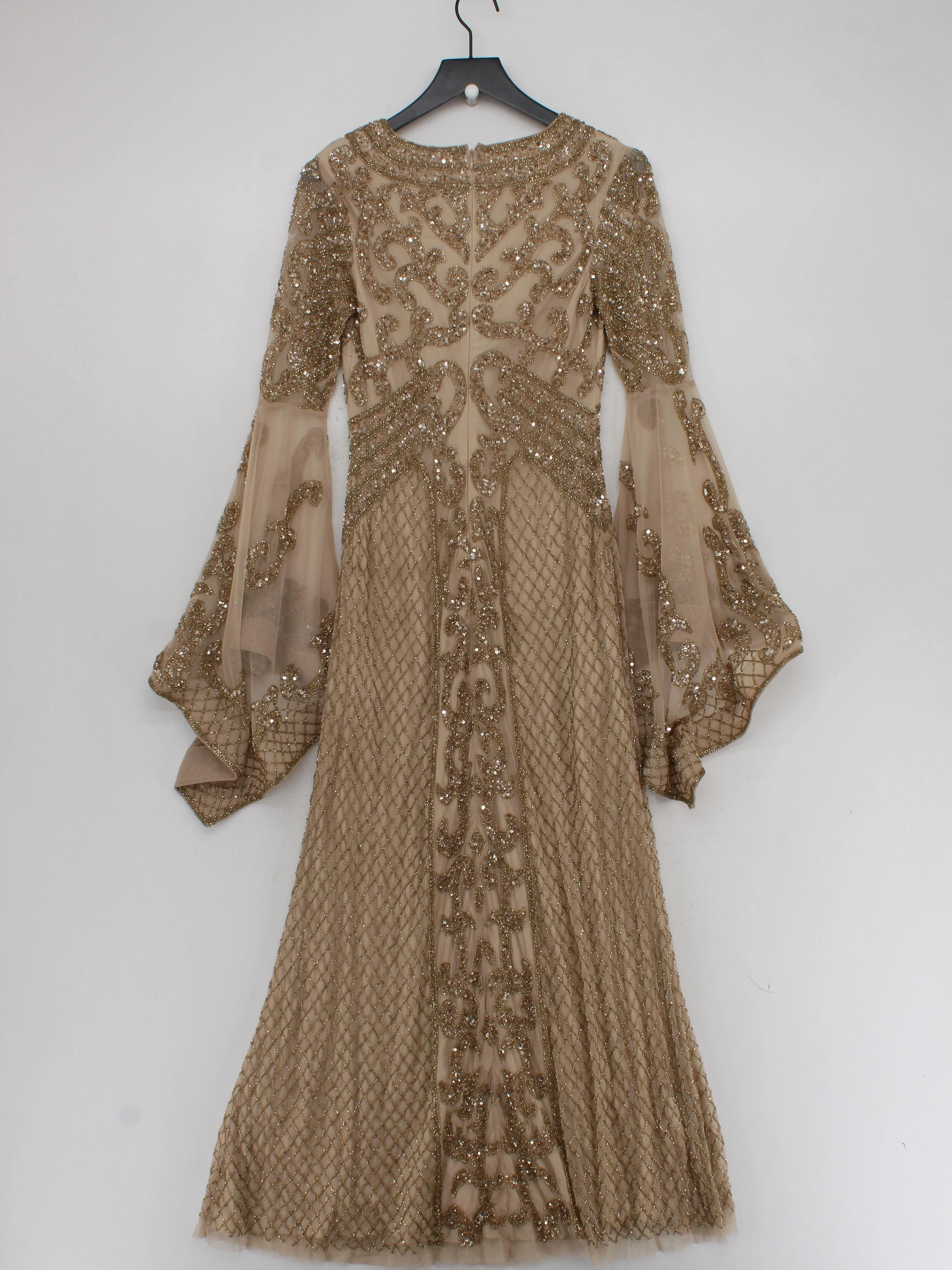 Karen Millen Maxi Dress UK10 in Gold RRP £359 - Image 2