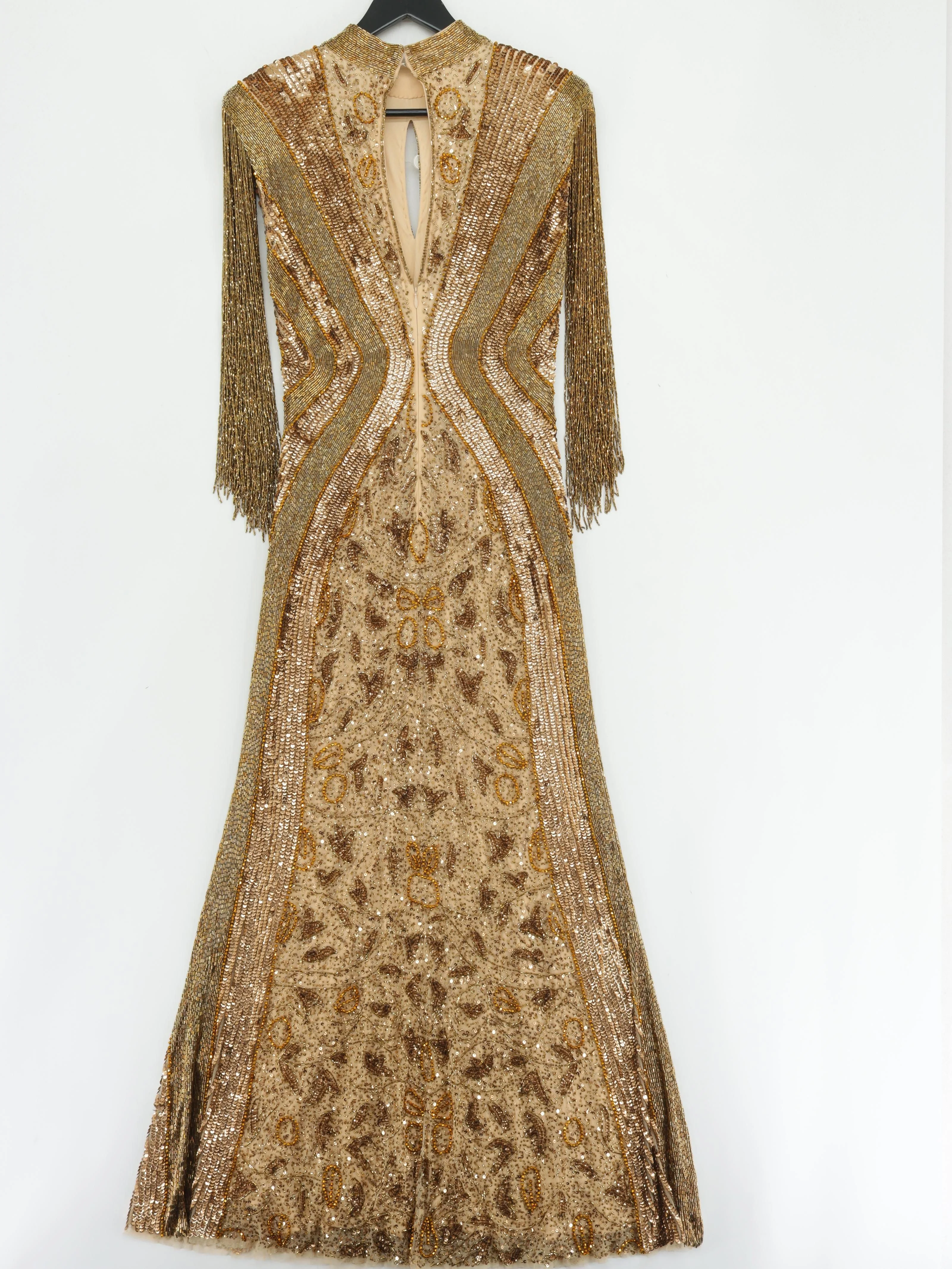 Karen Millen Maxi Dress UK10 in Gold RRP £429 - Image 2