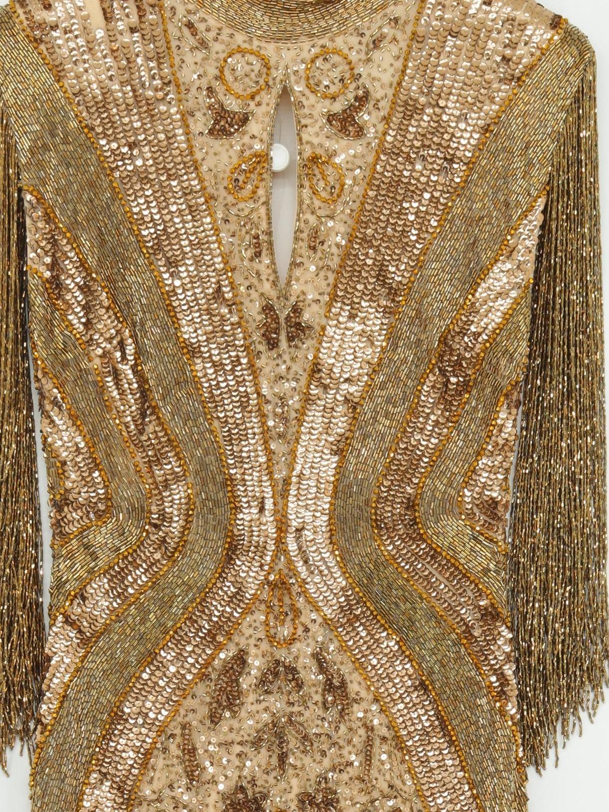 Karen Millen Maxi Dress UK10 in Gold RRP £429 - Image 3