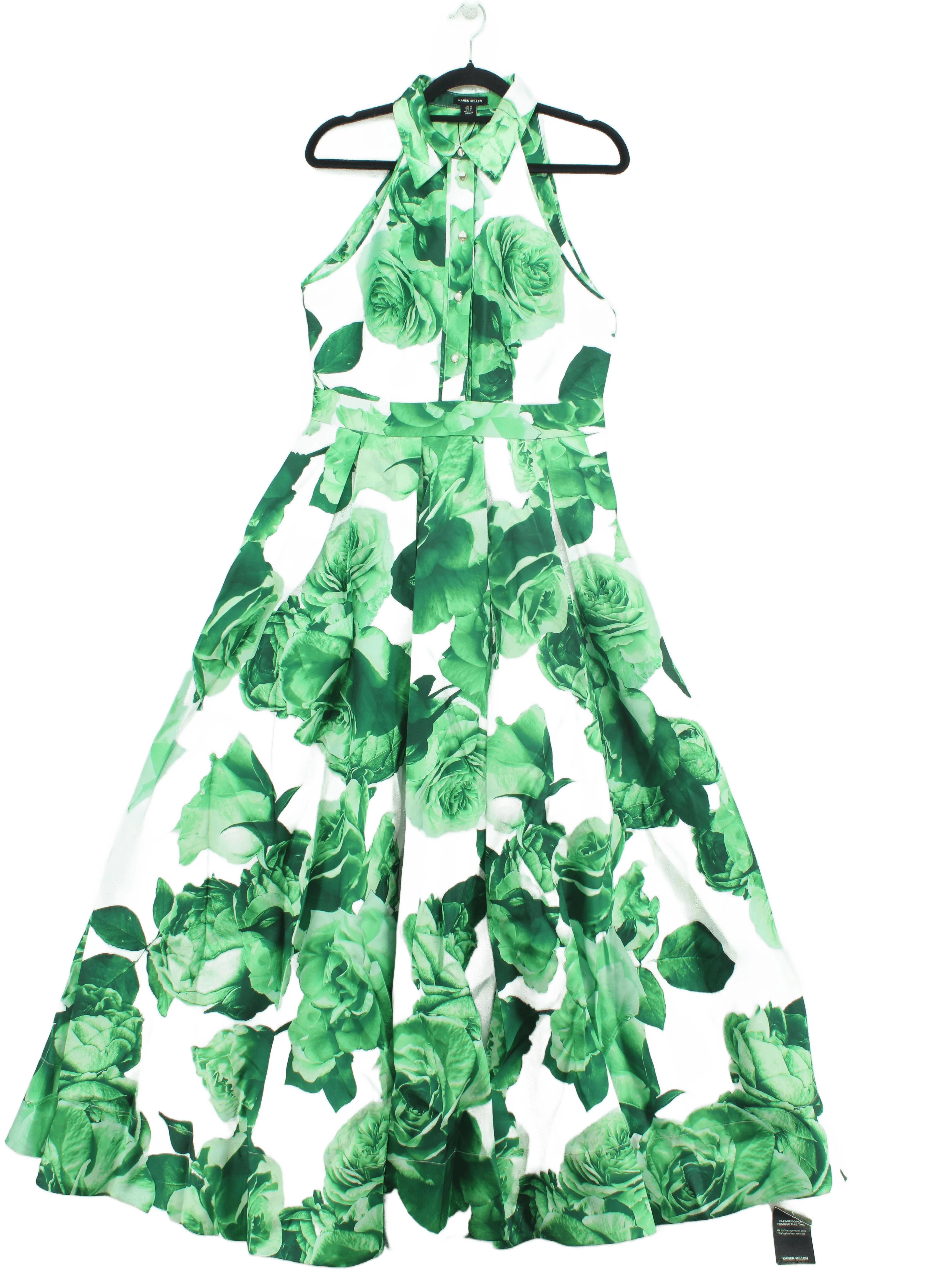 Karen Millen Maxi Dress UK10 in Green RRP £159