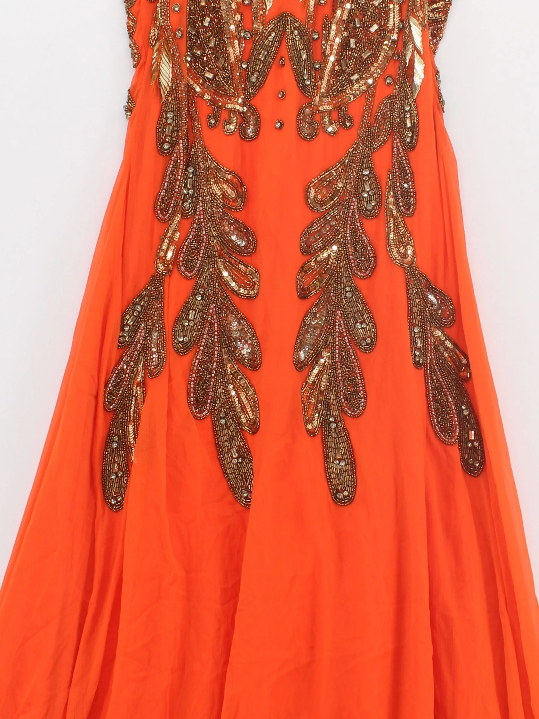 Karen Millen Maxi Dress UK10 in Orange RRP £499 - Image 3
